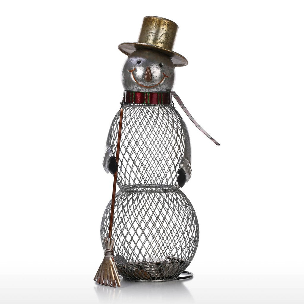 Christmas snowman ornament smiles at you, stock up on wine corks!