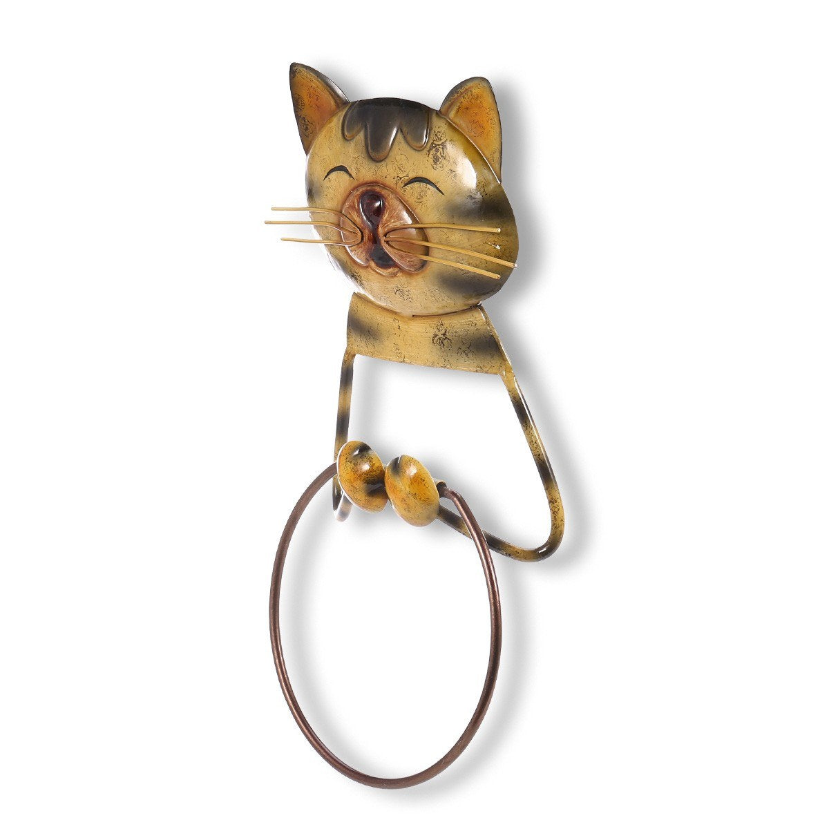 Toilet Paper Roll Holder and Wall Mount Paper Towel Holder with Metal Yellow Paper Holder
