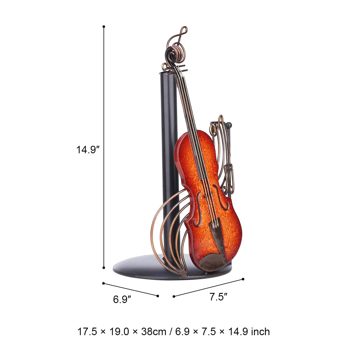 Violin Decor and Ornament with Kitchen Roll Holder