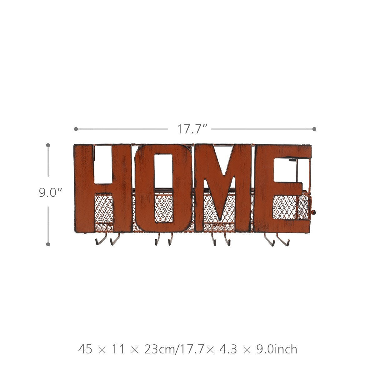 Wall Mounted Wine and Glass Rack with HOME Sign Metal Wall Art 4 Bottle Holder