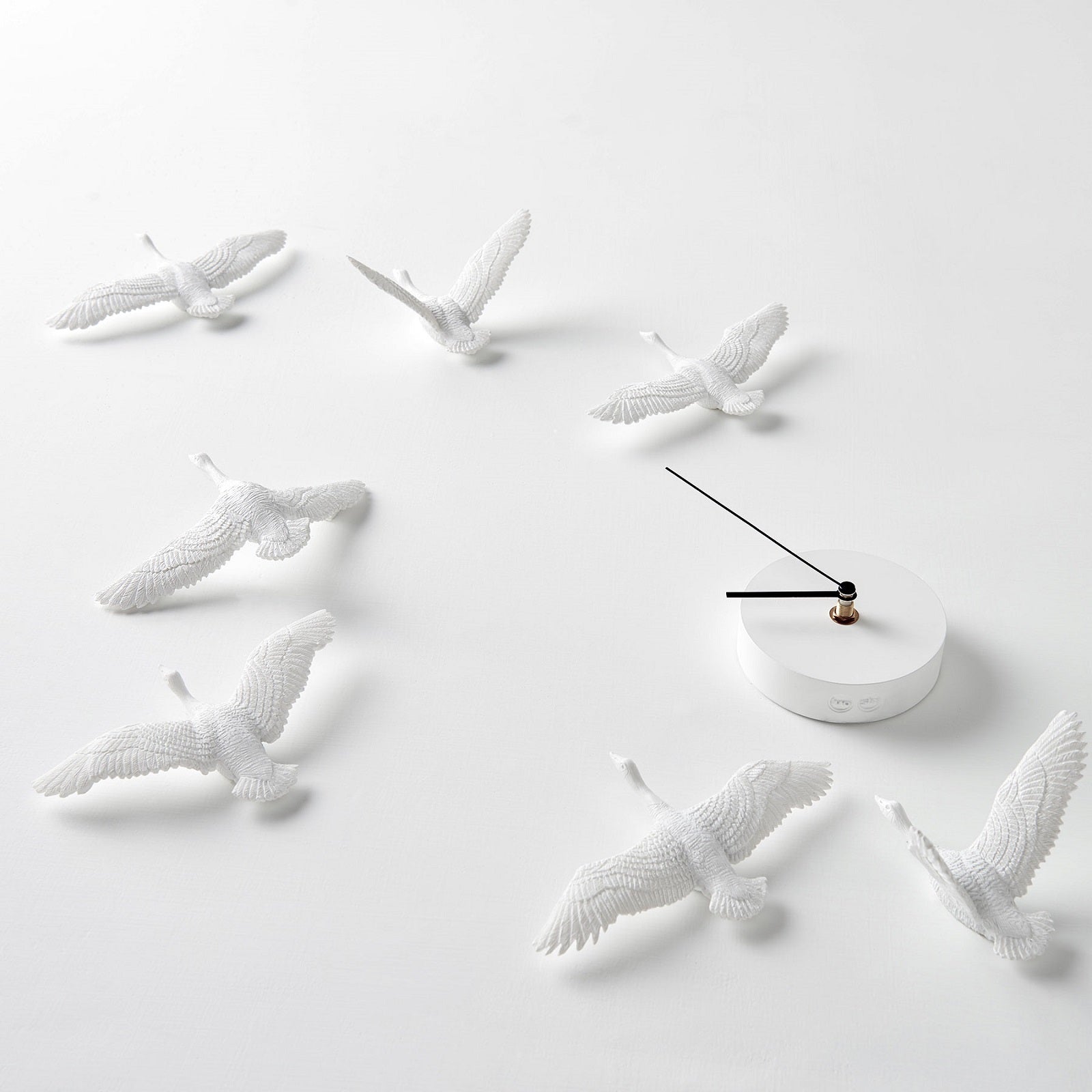 Wanddecoratie en Wandklok met Decoratie Vogeltjes