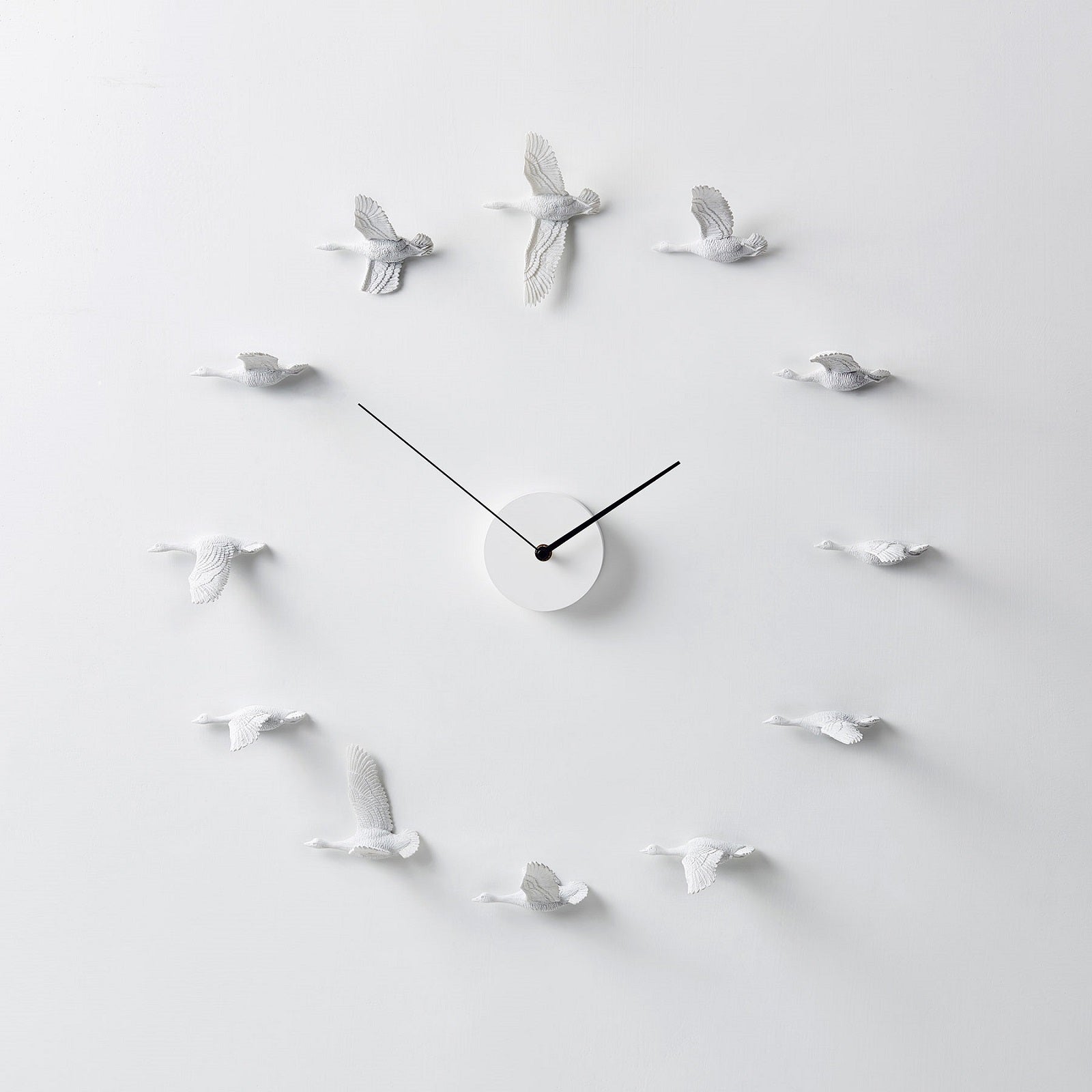 Wanddecoratie en Wandklok met Decoratie Vogeltjes