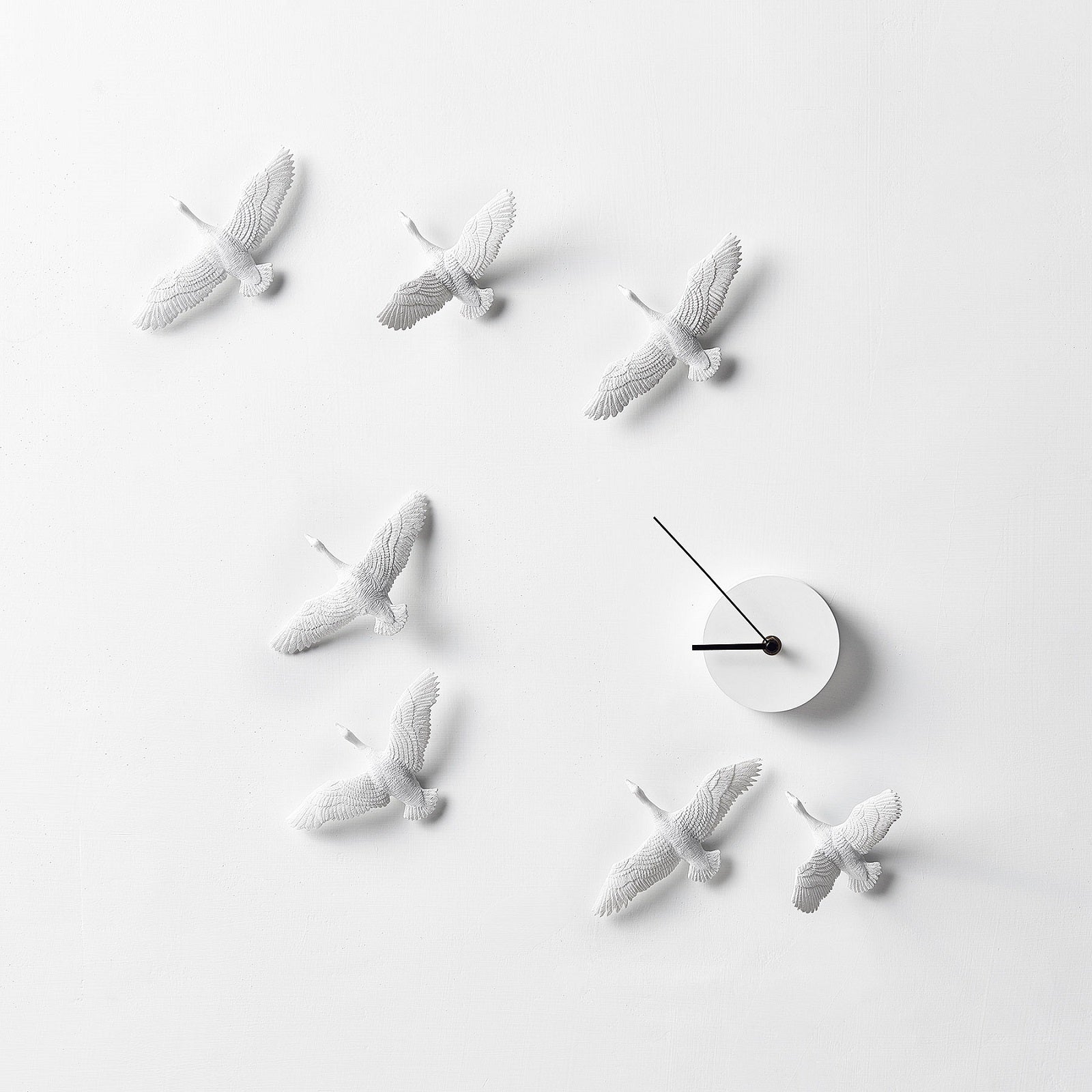 Wanddecoratie en Wandklok met Decoratie Vogeltjes