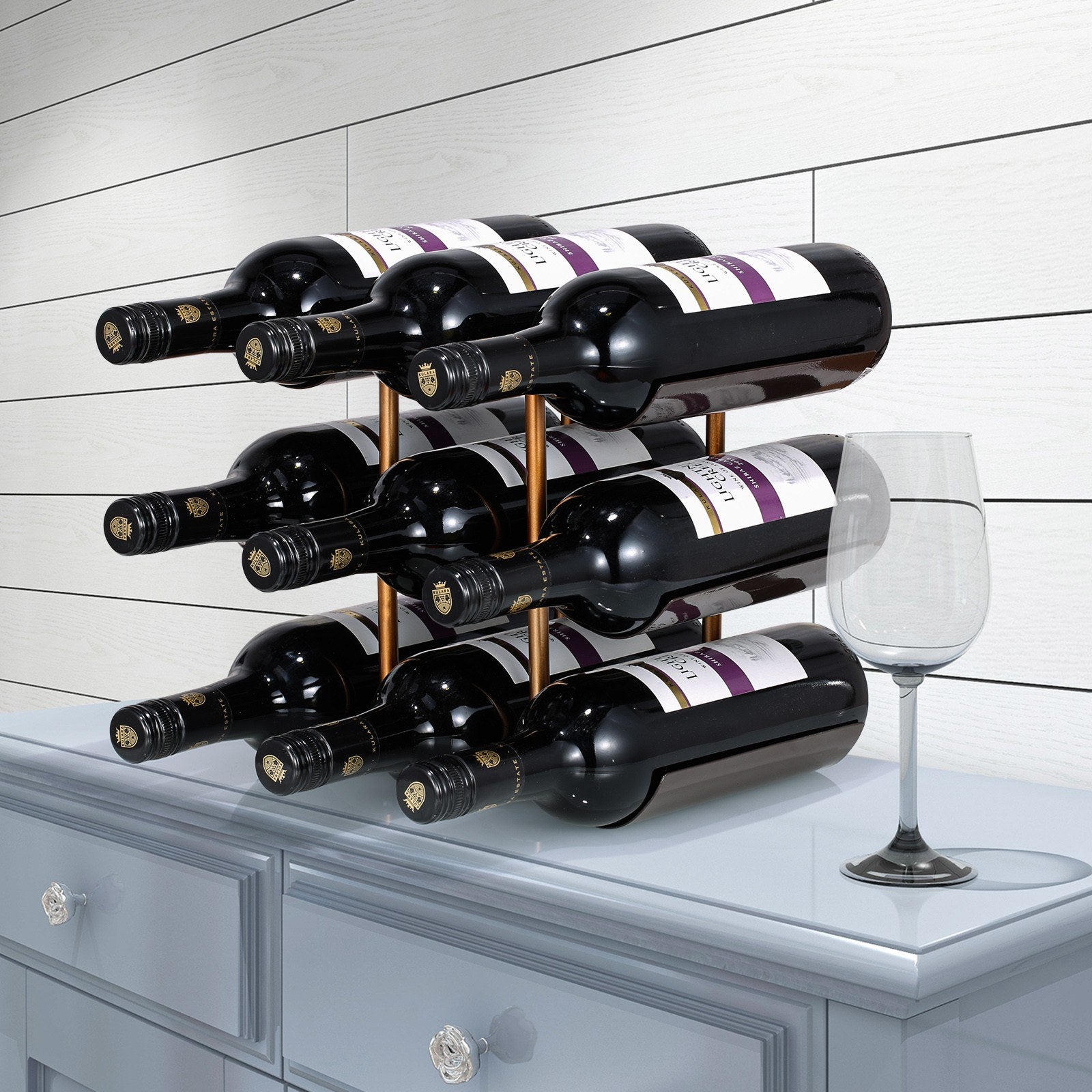 Wine Rack - 9 bottles of wine are part of your life and decor!