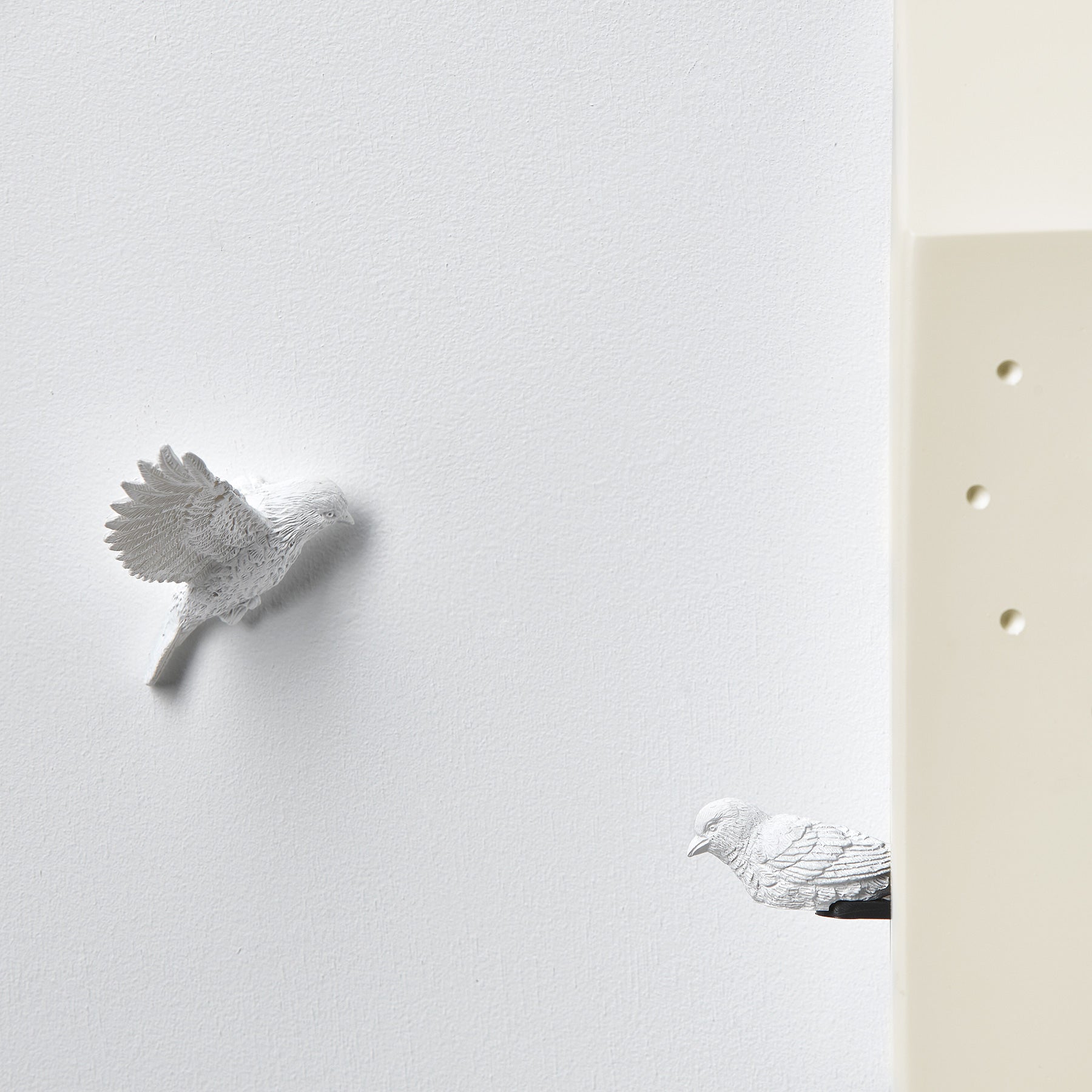 Yellow Cuckoo Clock with Minimal and Modern Details Bird Sculpture
