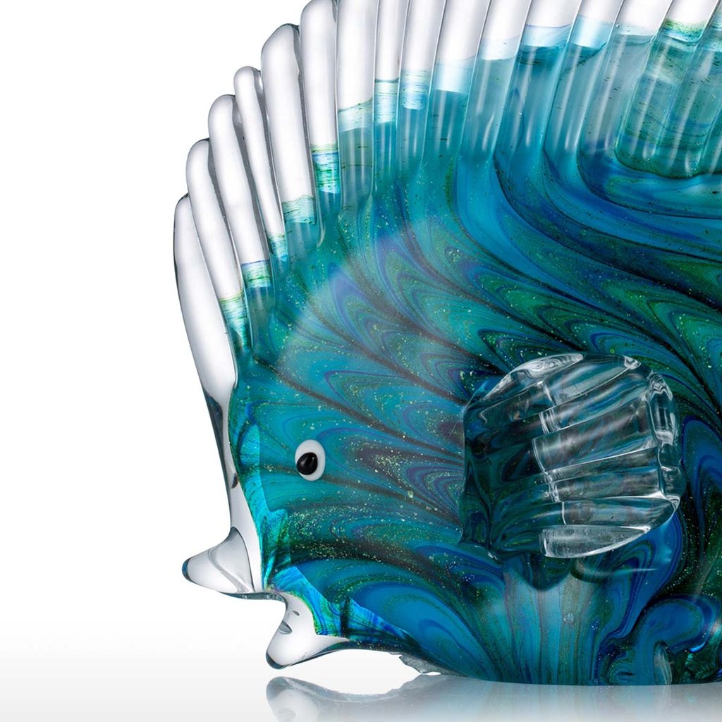 Handblown Tropical Fish Glass Art Sculpture for Aquarium Decor