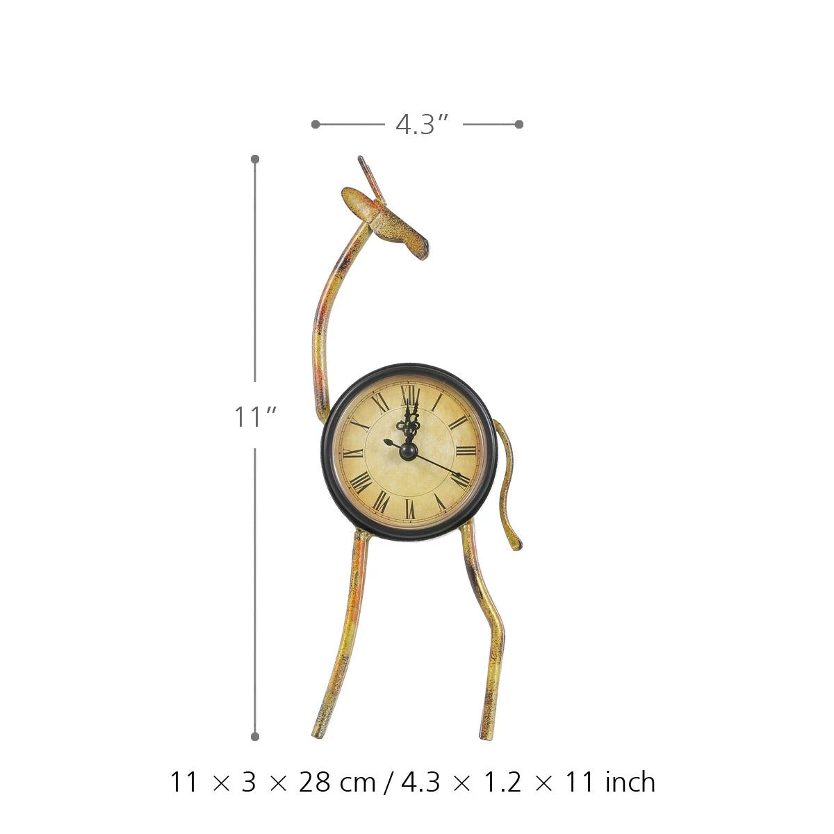Small & Decorative Table Clock by Cat, Deer, Flamingo, Chicken, Pig