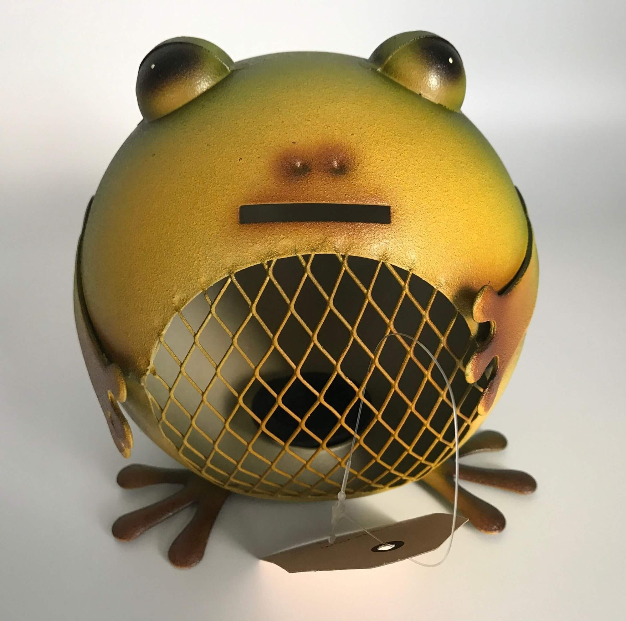 Our delightful little frog piggy bank is just too cute to pass up!