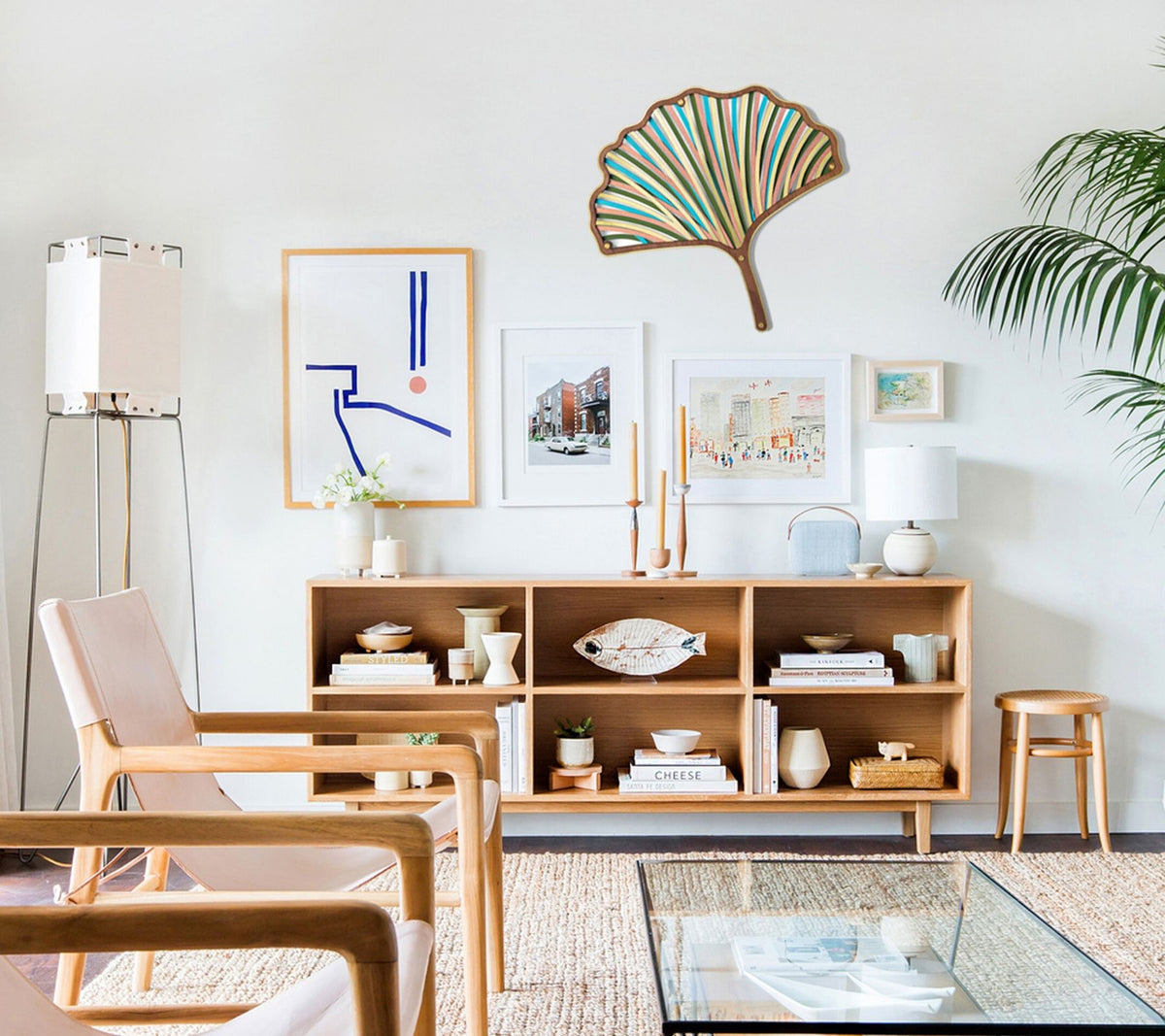 Carved Wood Palm Leaf Wall Art to Cozy Living Room Decor The Sweet