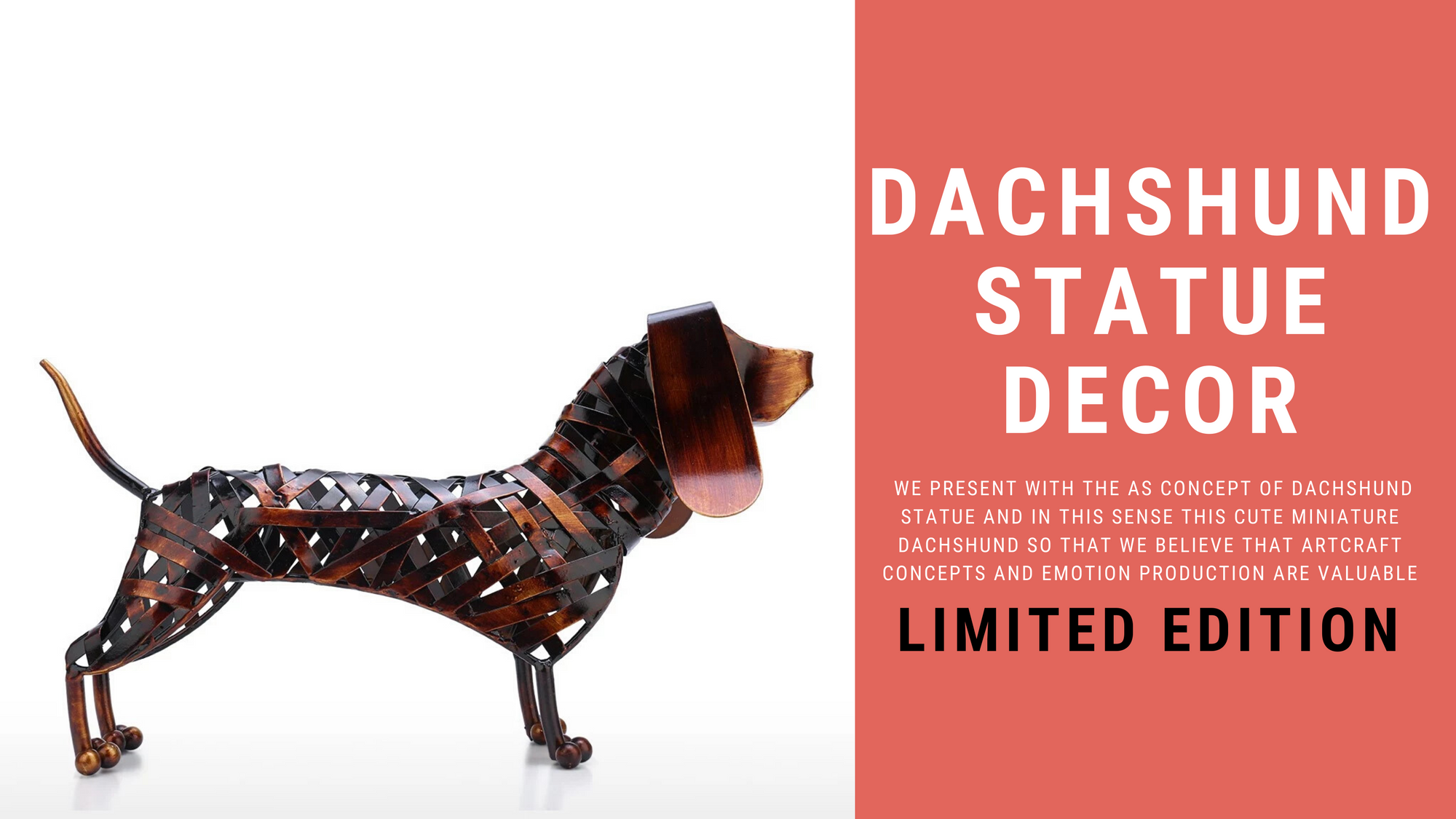 Dachshund Dog Statue: Purity of Emotional Intensity