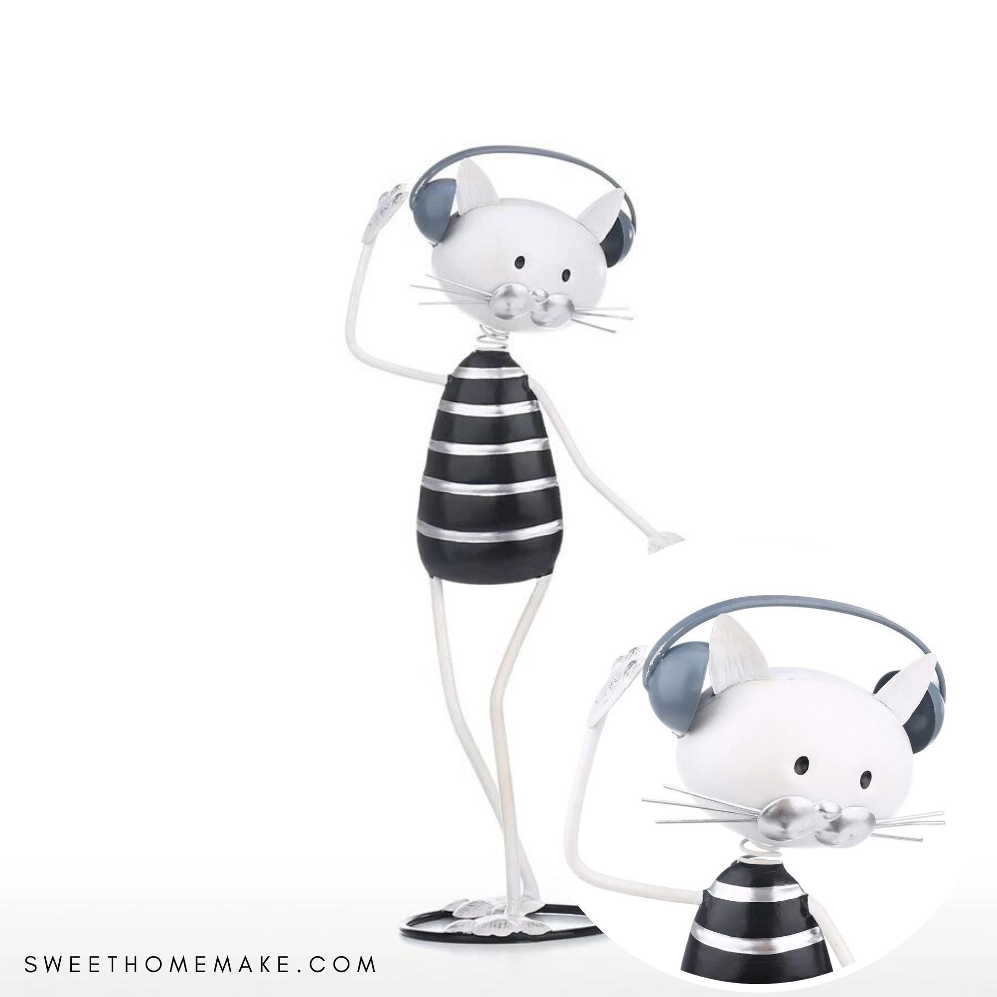 Deko Katze Metall inspiriert von Katze Karikatur