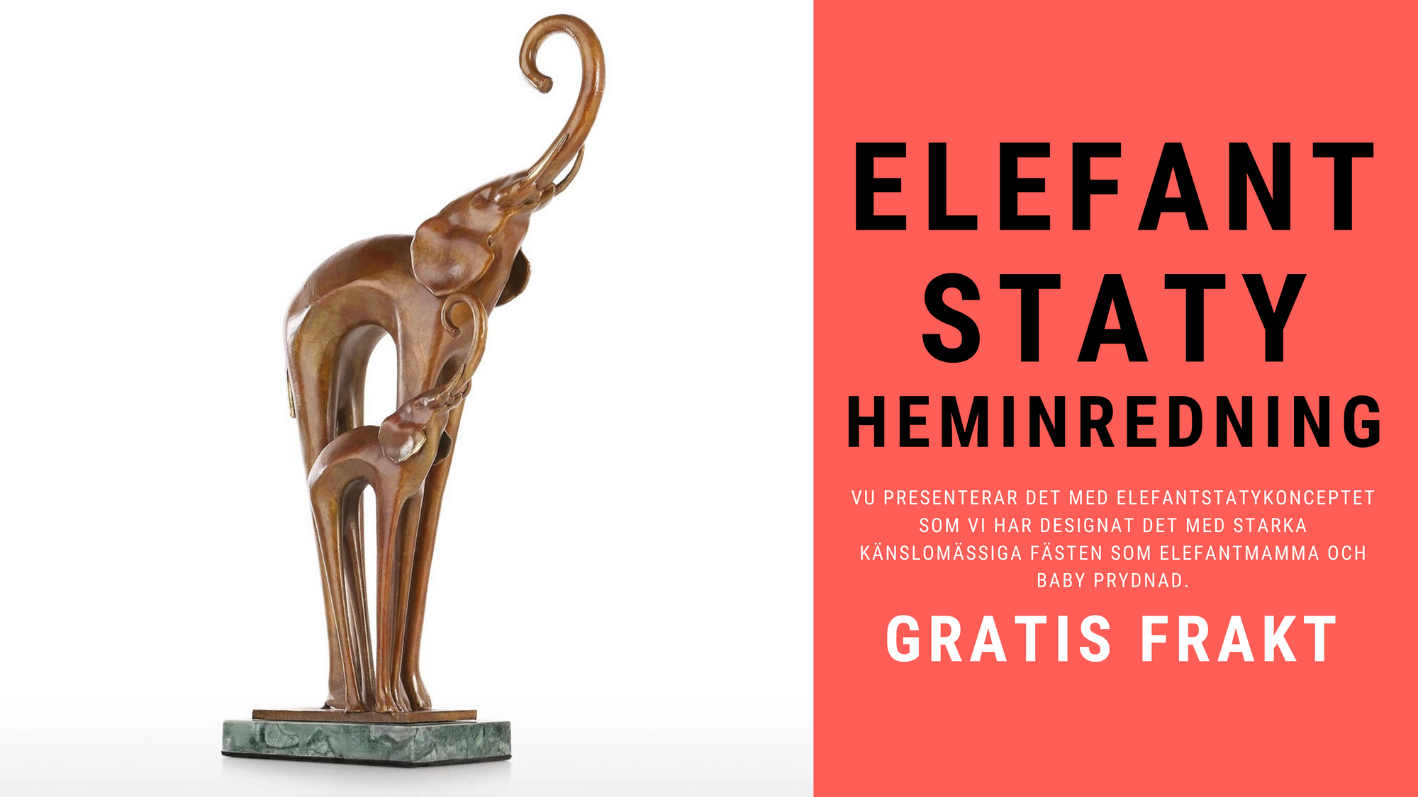 Elefant Staty Prydnad och Dekoration Heminredning Online