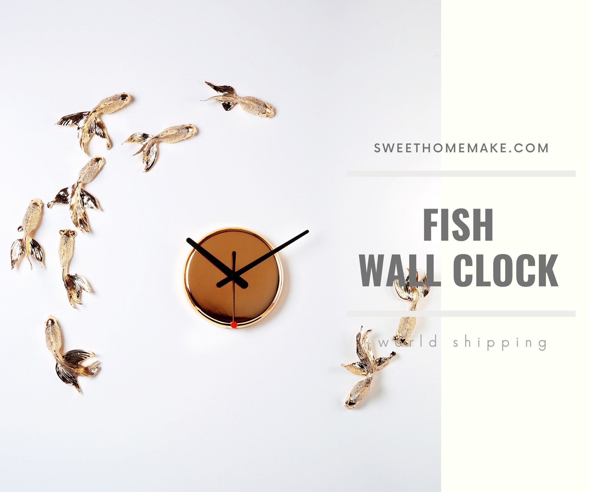 Fish Wall Clock and time remind us to be planned and stylish