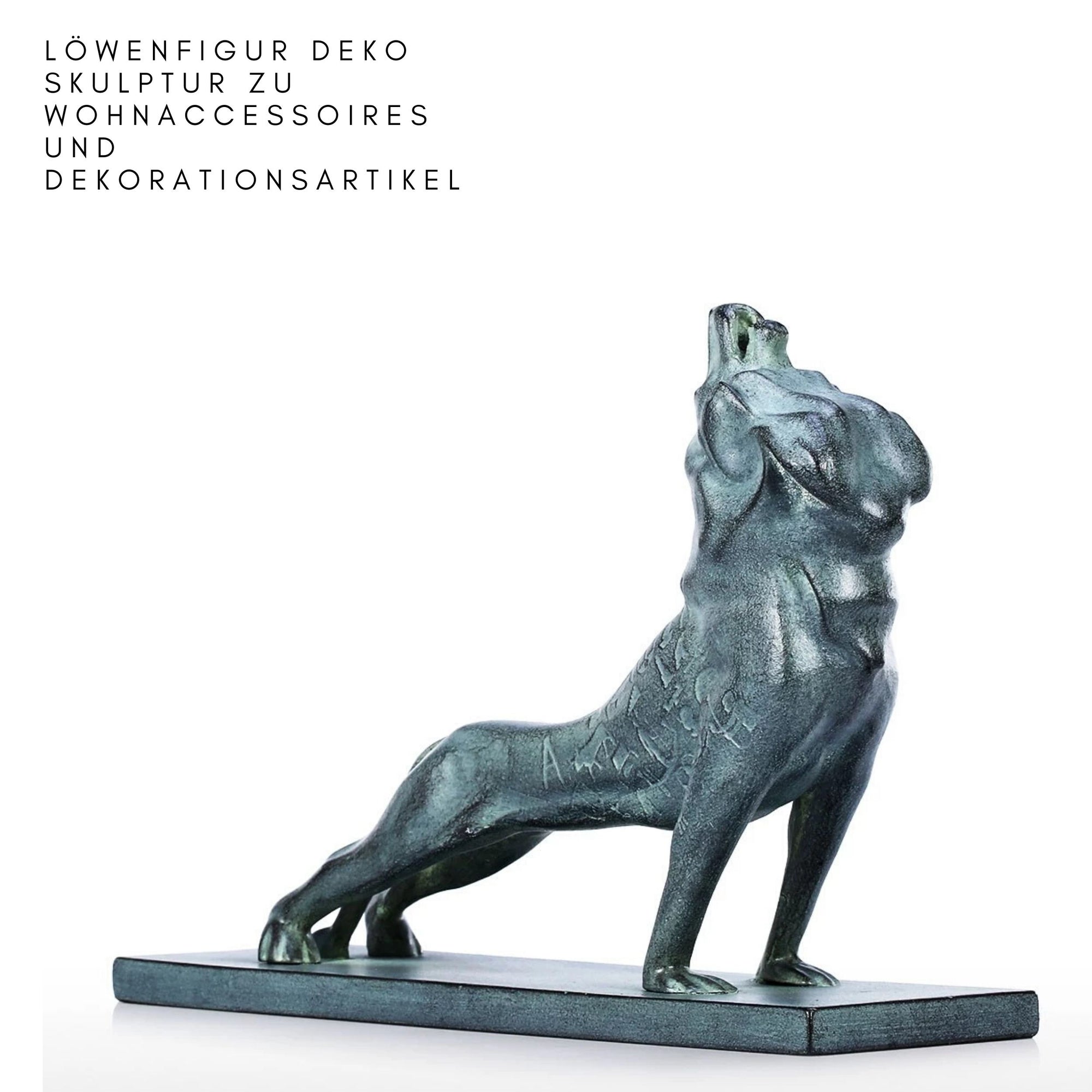 Löwenfigur Deko Skulptur zu Wohnaccessoires und Dekorationsartikel