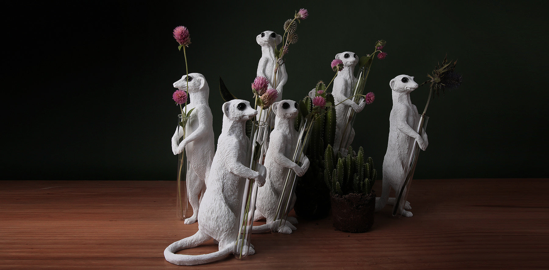 Magnificent Meerkat Ornaments: in vases and sculpture themes