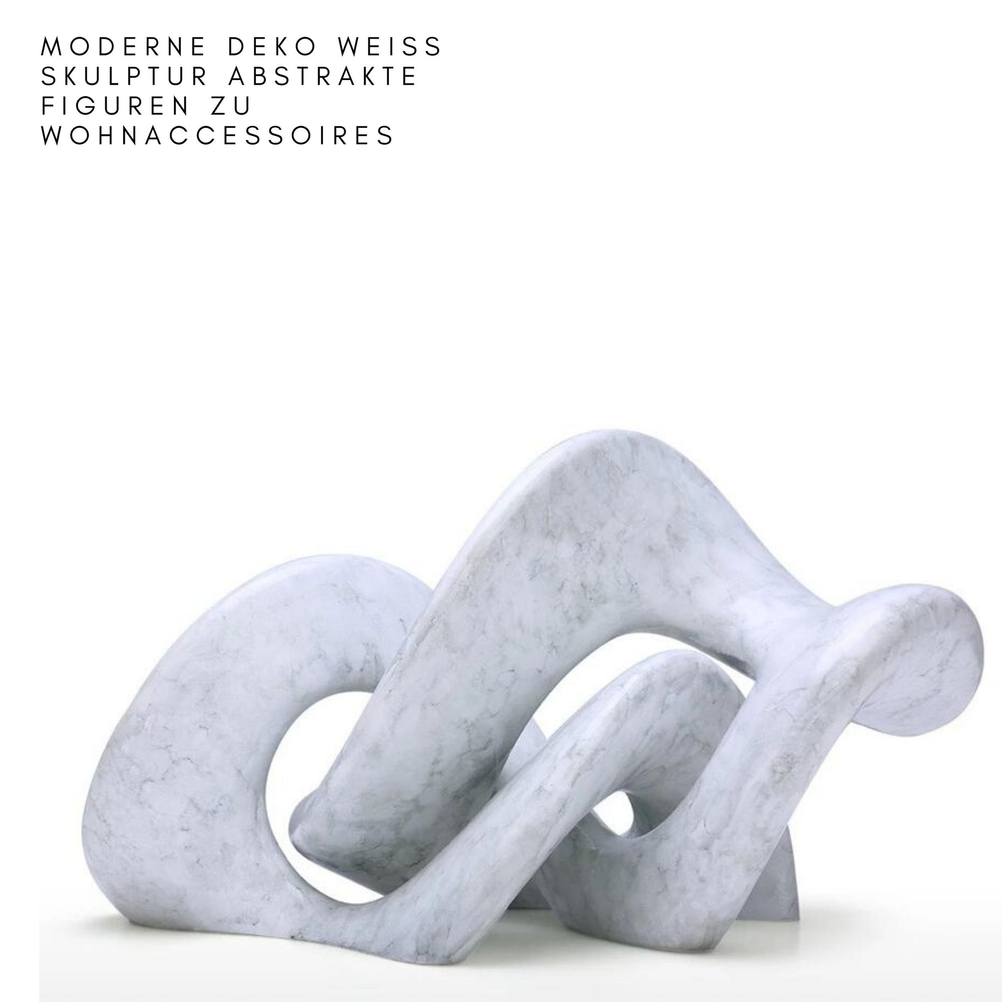 Moderne Deko Weiß Skulptur Abstrakte Figuren zu Wohnaccessoires