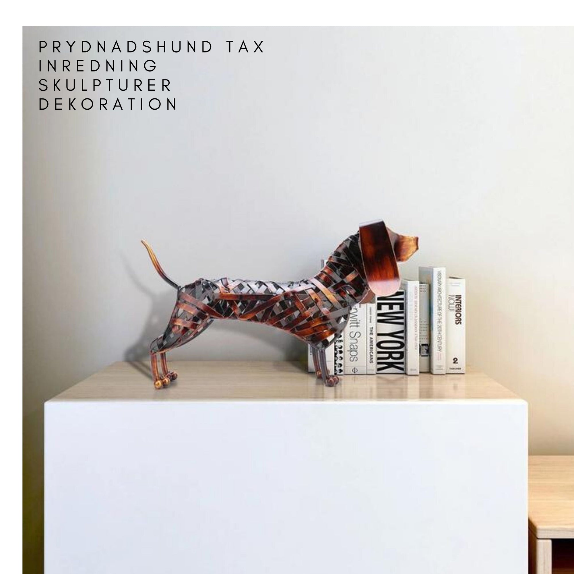 Prydnadshund och Tax Inredning Skulpturer Dekoration