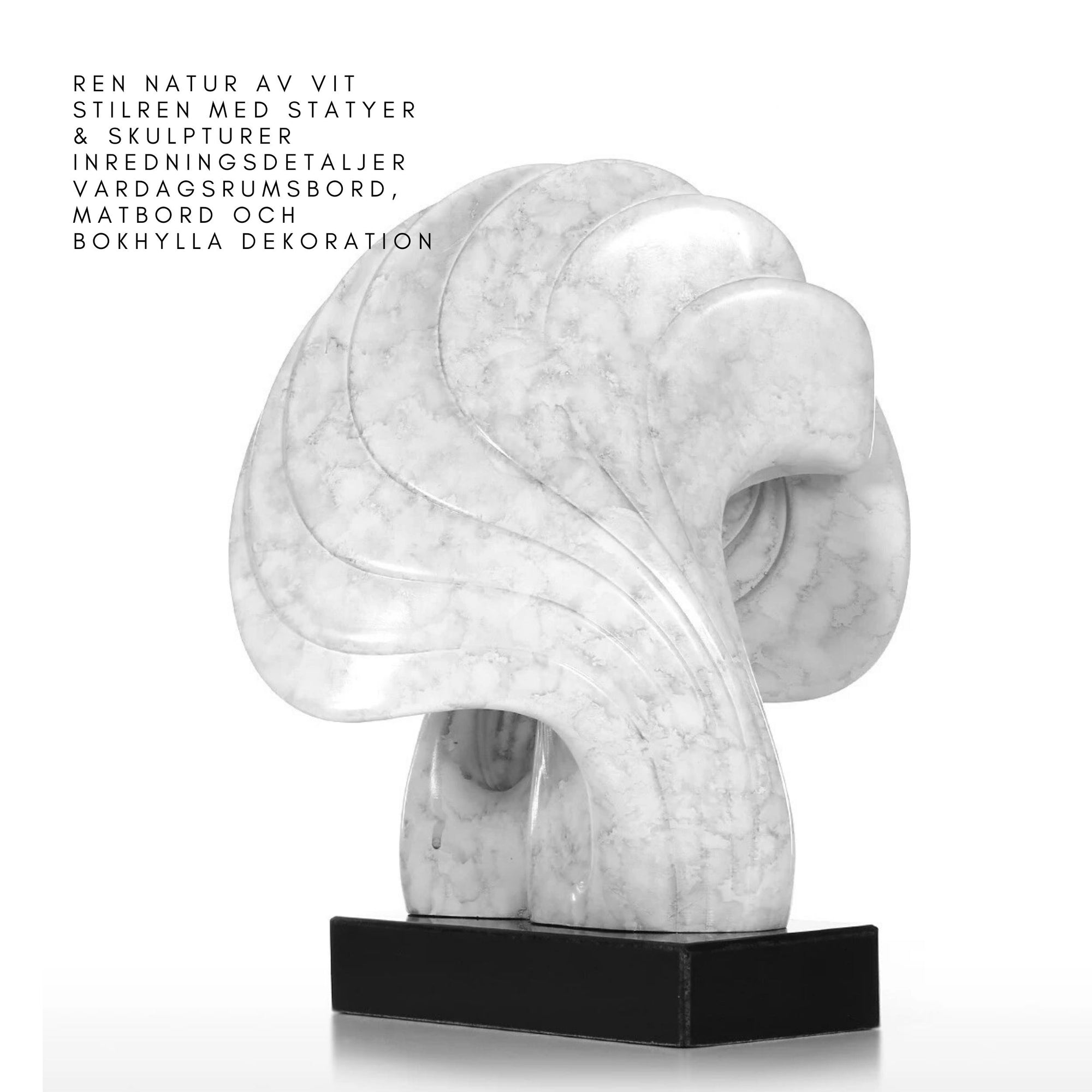 Ren Natur av Vit Stilren med Statyer & Skulpturer Inredningsdetaljer för Vardagsrumsbord, Matbord och Bokhylla Dekoration