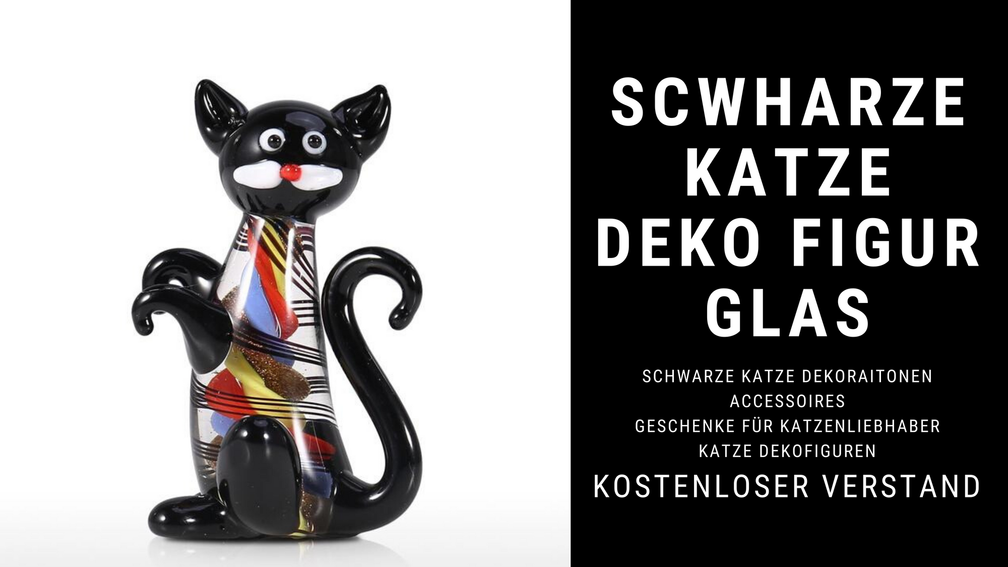 Schwarze Katze Deko Geschenke mit Katzenmotiven für Liebhaber