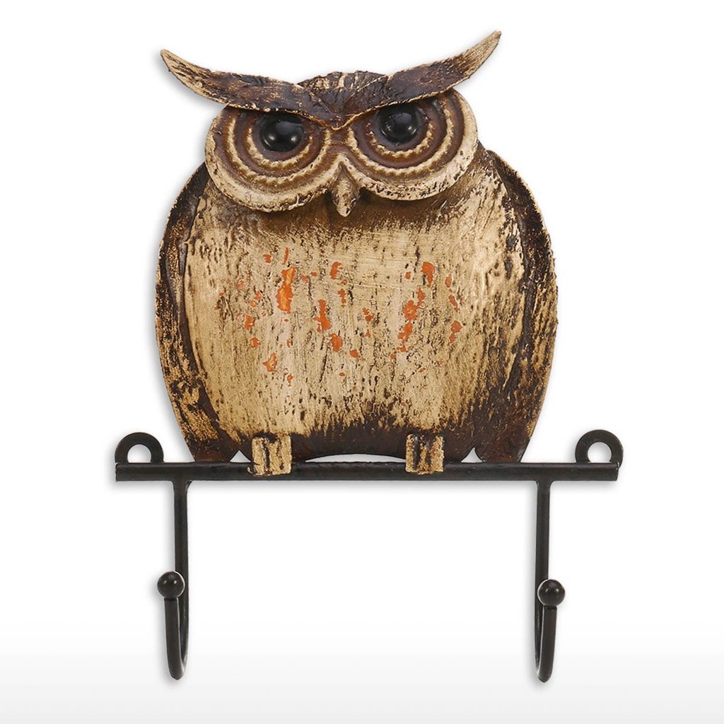 Wandhaken Vintage mit Eule und Tiere für Kinder und Kinderzimmer