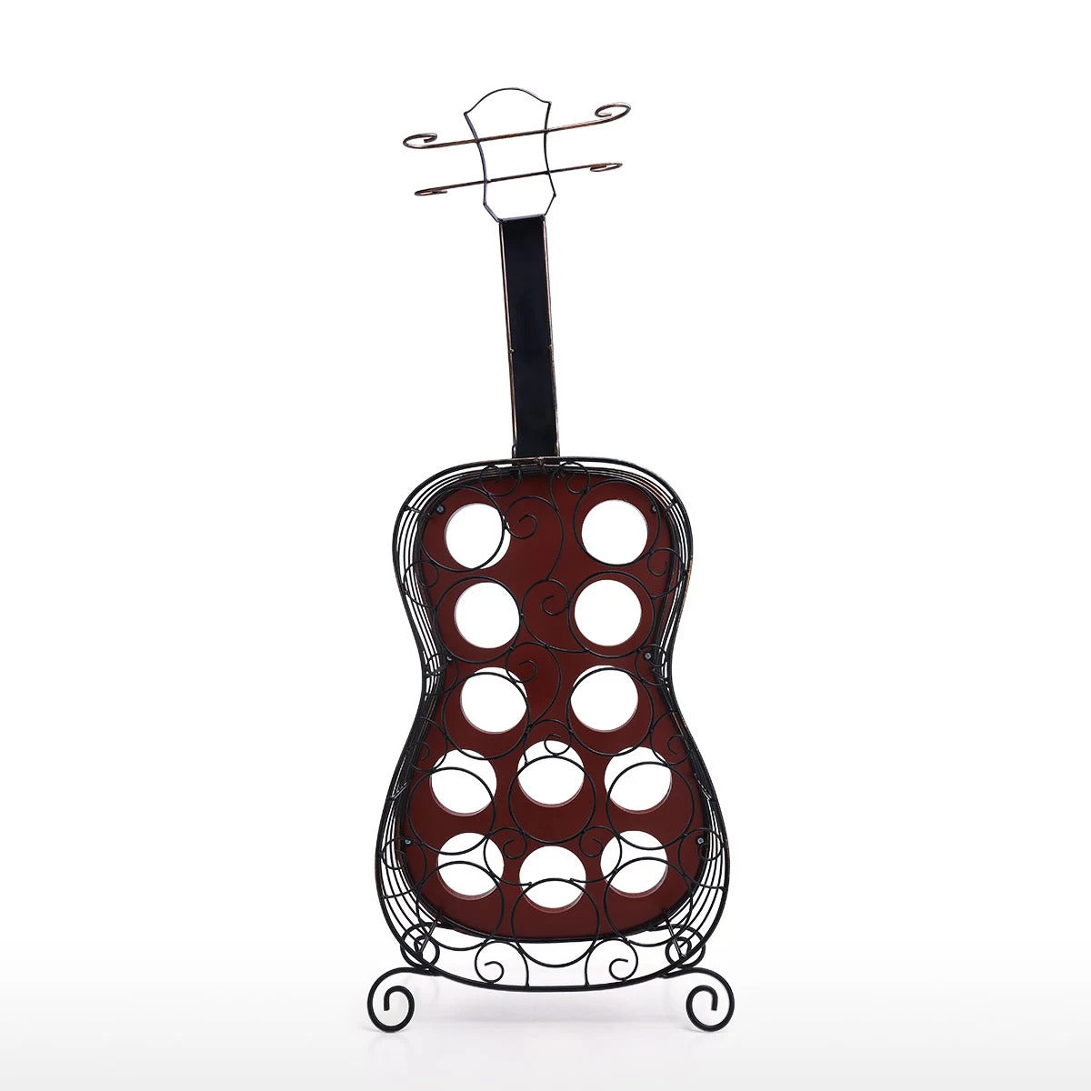 12 Bottle Wine Rack Holder by Guitar Decor Ornament Gifts for Music & Wine Lovers