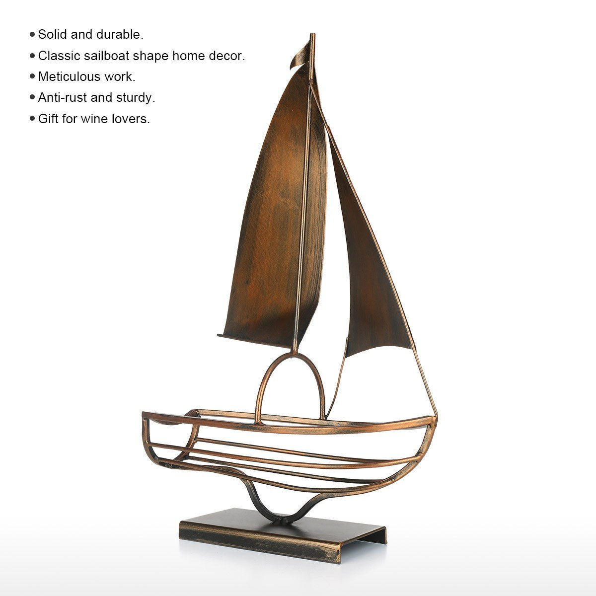 A boat turns into a great and decorative single wine bottle holder!