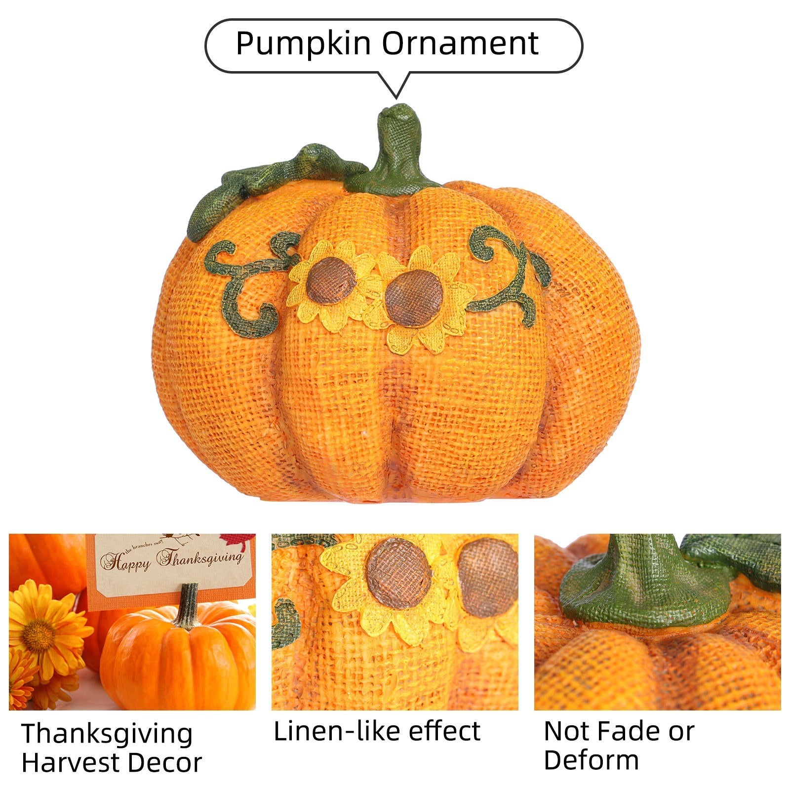 Give your home a warm and cozy feel with this festive pumpkin ornament