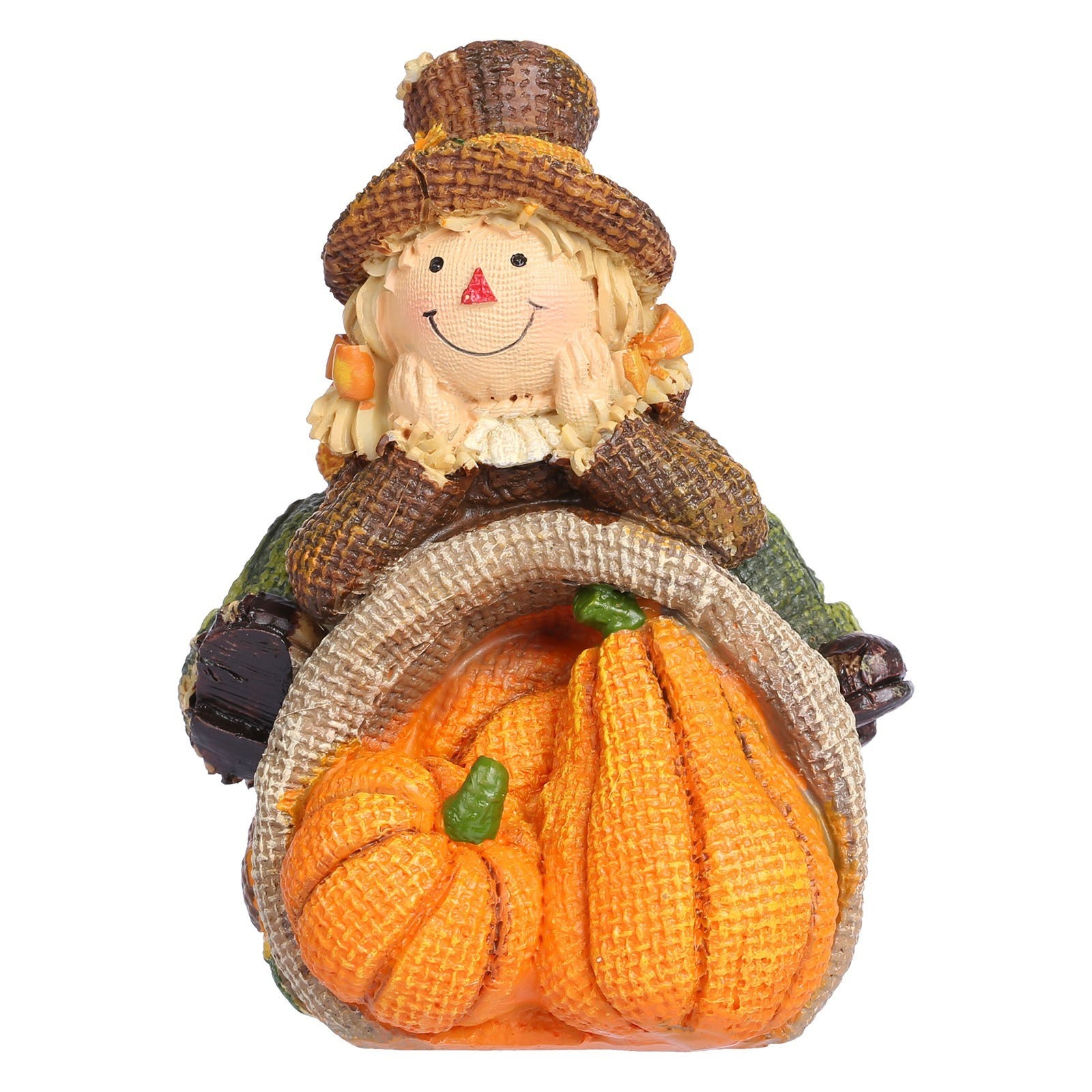 Small pumpkin ornament boy that reminds you of harvest & thanksgiving