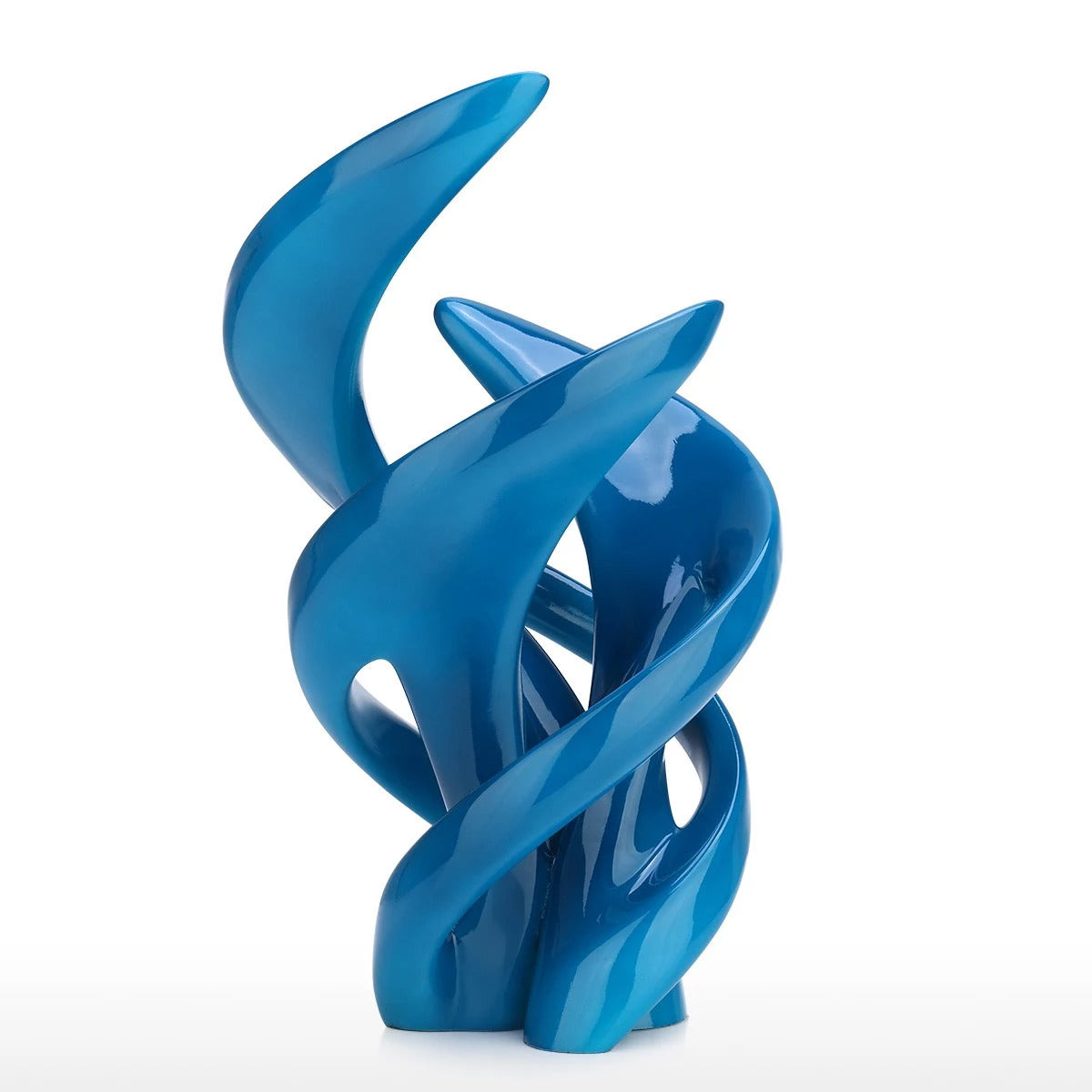 Abstract and Geometric Sculpture For Blue Accent Decor