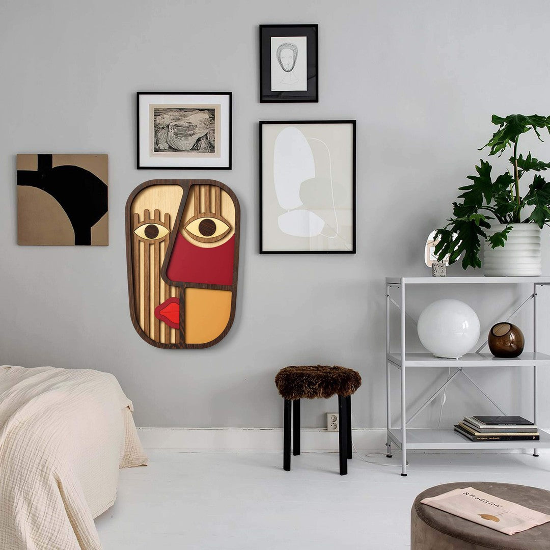 Abstrakte kunst med ansigter i Picasso Plakat