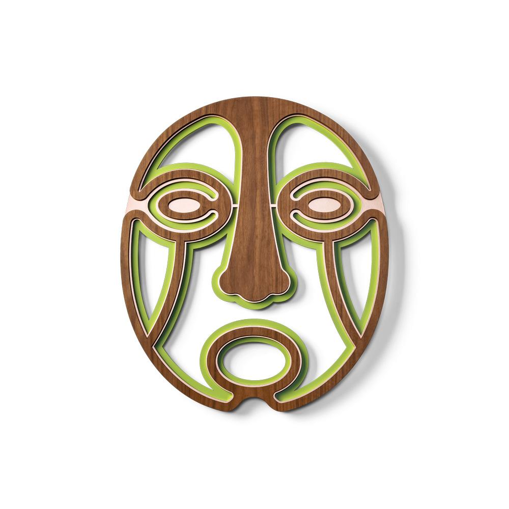 Aesthetic & Modern African Masks Wood Wall Art