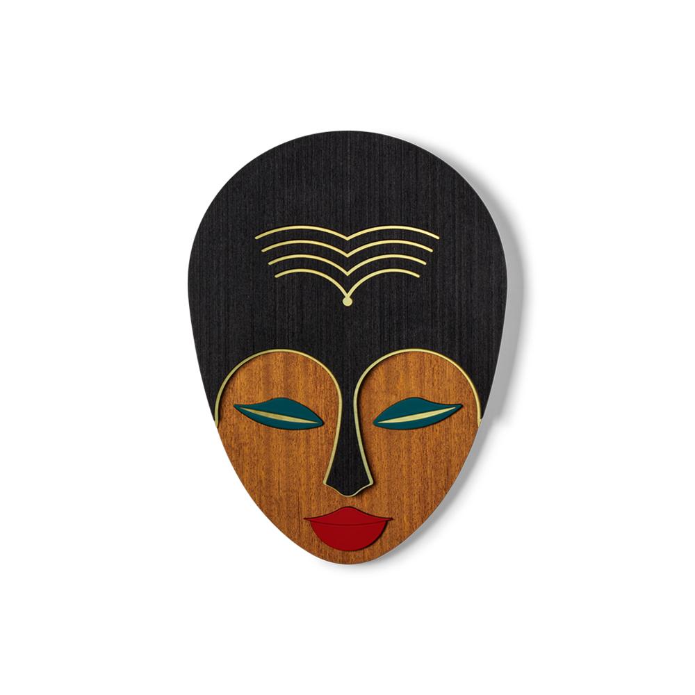 African Woman Mask Wood Wall Art