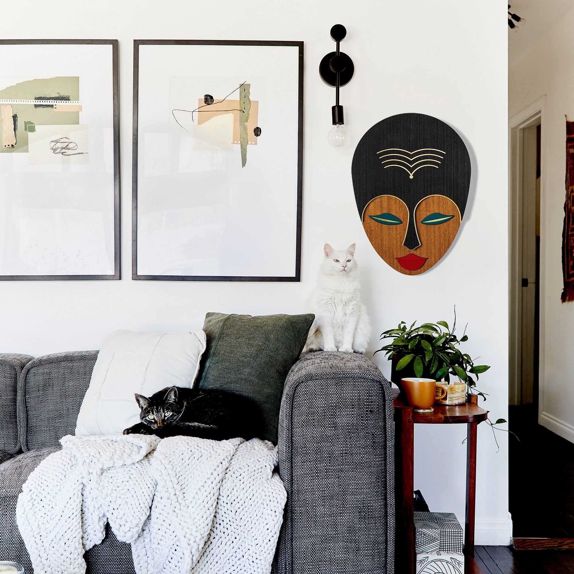 Afrocentric and African Wall Art on the Wooden Boho Wall Decor