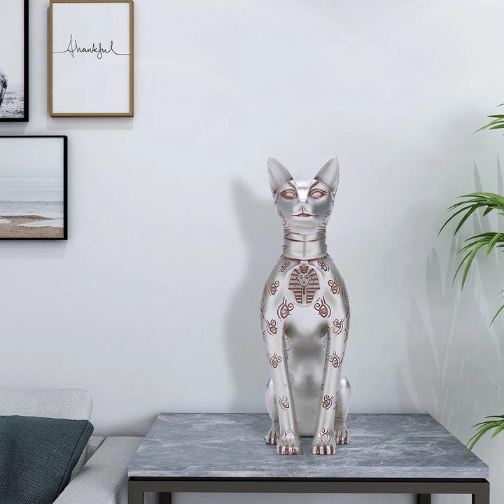 Ägyptische Katze Statue Dekofigur für Wohnaccessoires