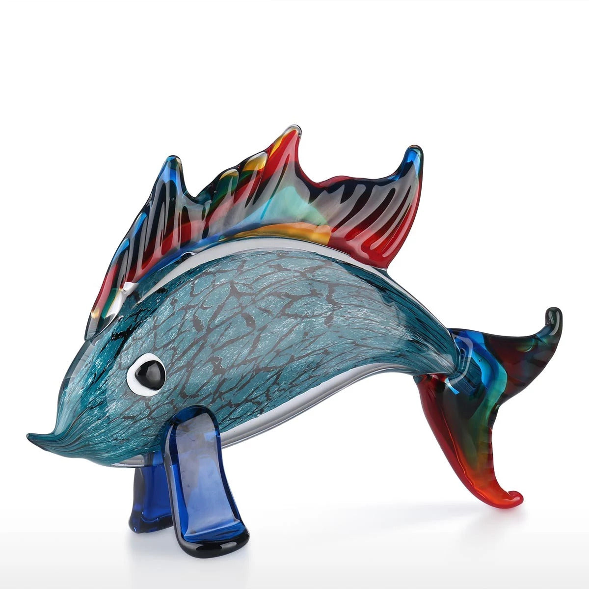 Aquarium Decor and Gifts with Dolphin Fish Glass Sculpture