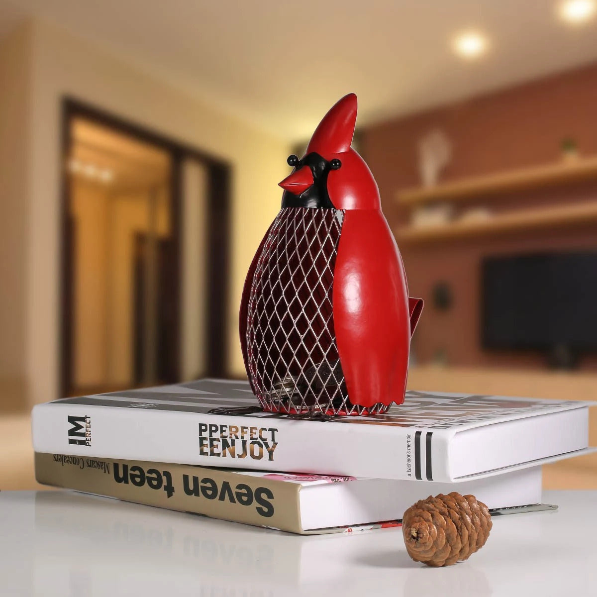 Bird Storage Ornament for Bookcase Decor