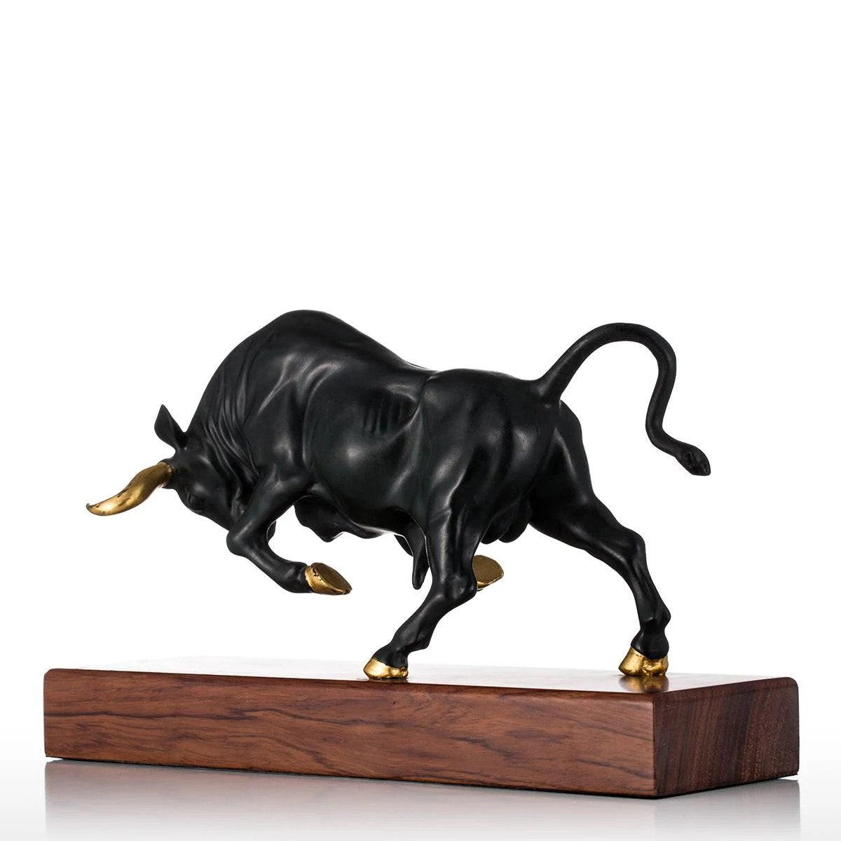 Black Bronze Bull Statue