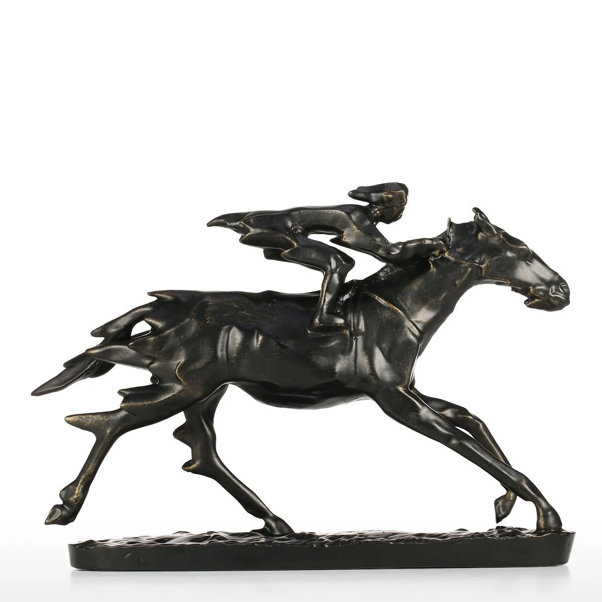 Black Horse Sculpture Horse Riding