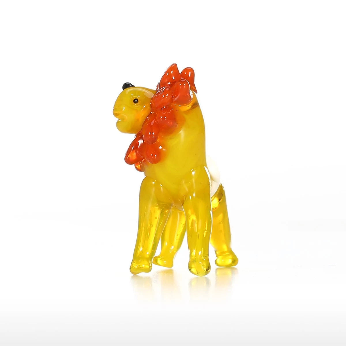 Blown Glass Figurines with Lion Glass Christmas Ornaments