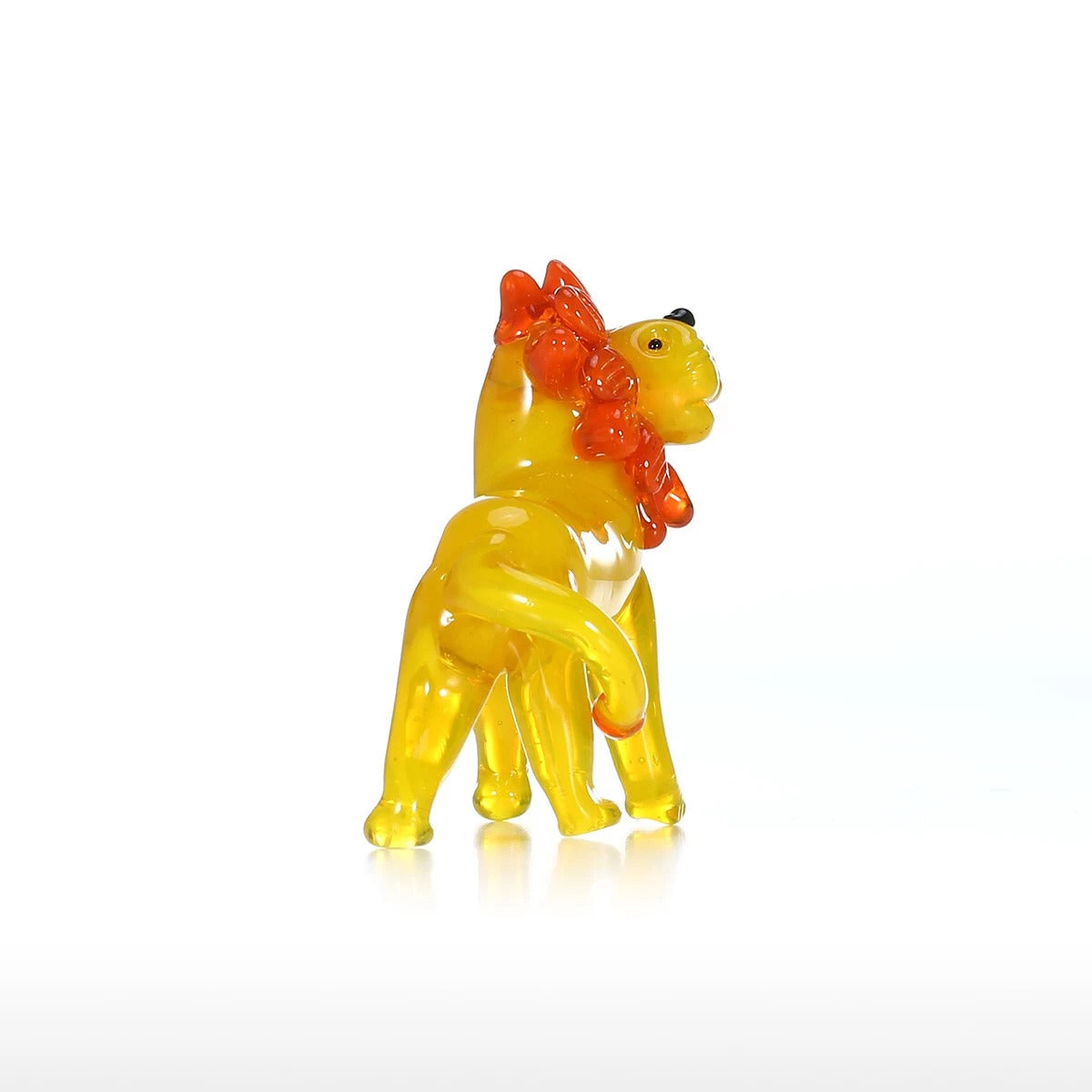 Blown Glass Ornaments with Lion Glass Figurines