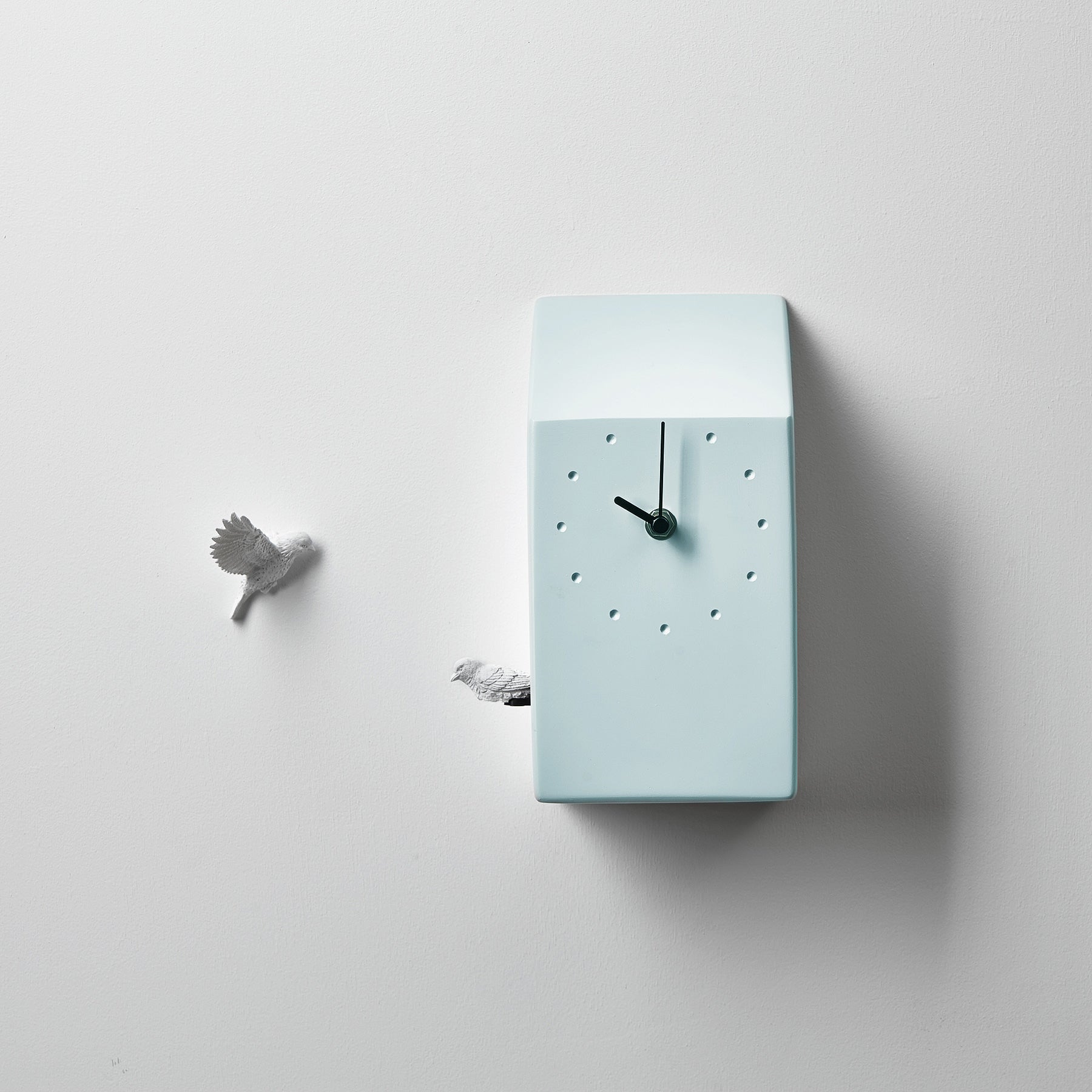 Blue Cuckoo Clock with Minimal and Modern Design
