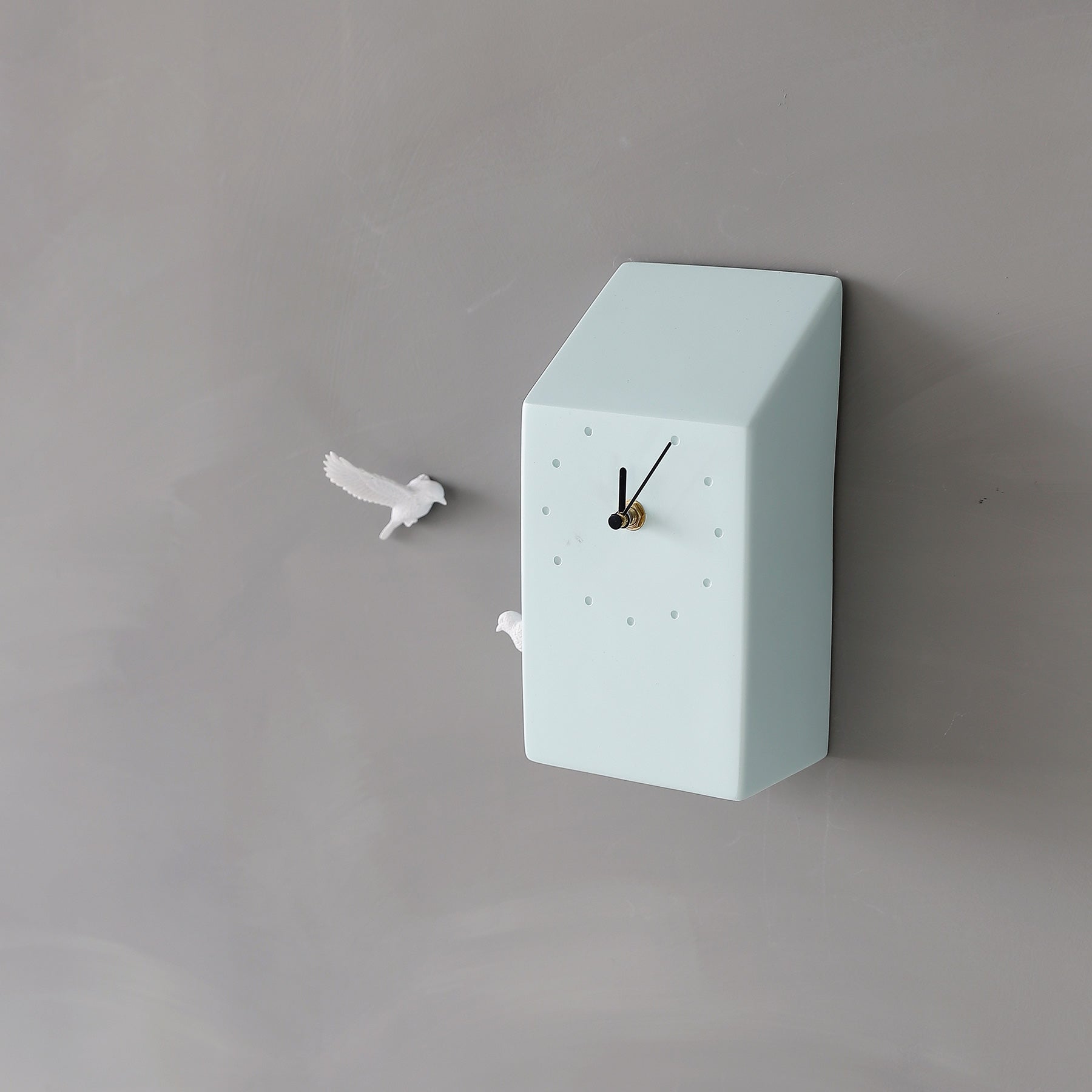 Blue Cuckoo Clock with Minimal and Modern Design