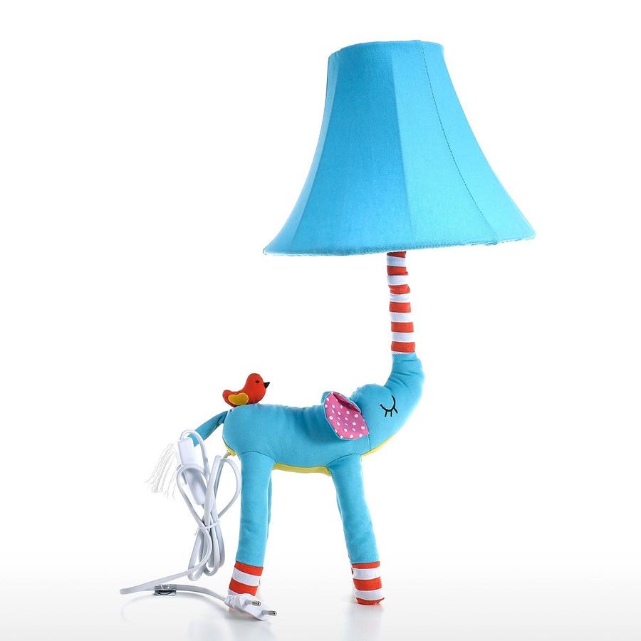 Blue Lamp Elephant Themed Baby, Kids and Nursery, Bedroom Decor