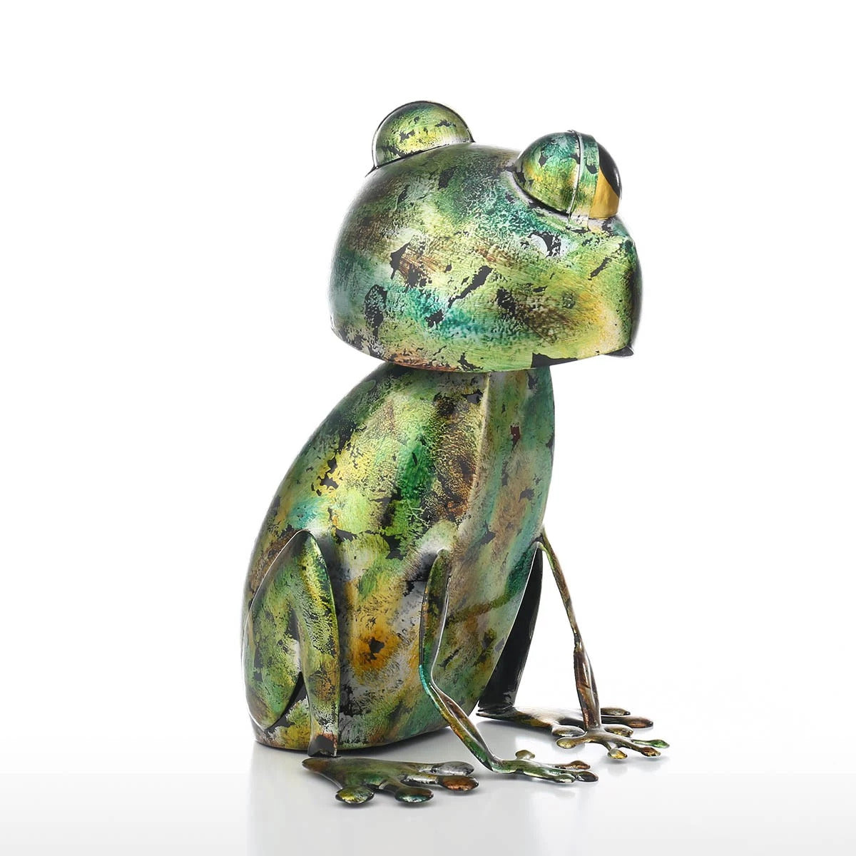 Bullfrog and Green Metal Frog Statue and Sculpture to Decorative Ornaments and Gifts