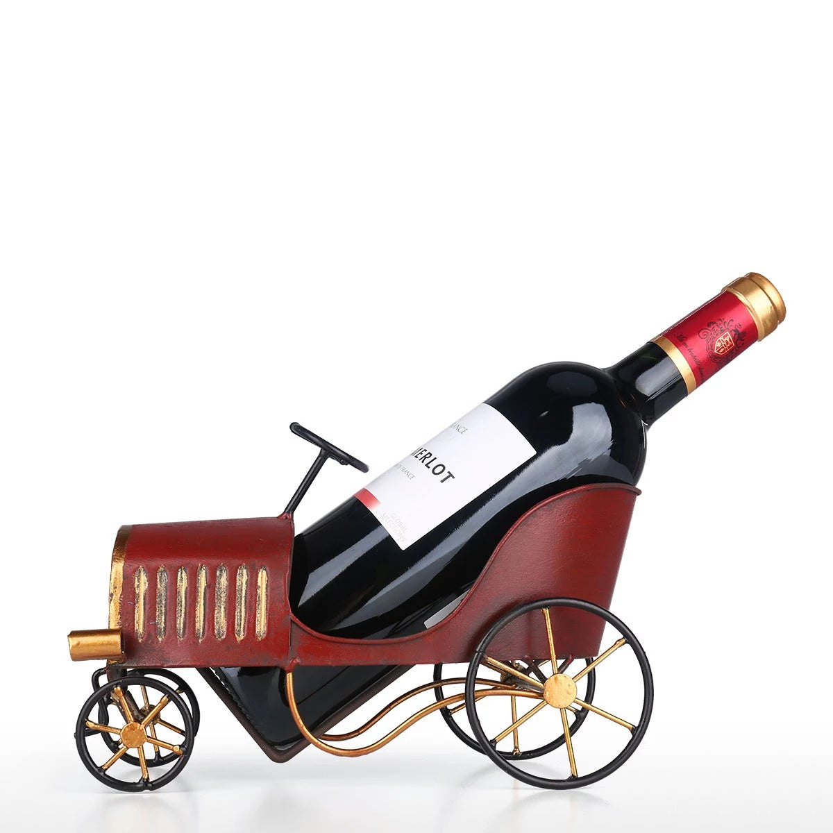 Carriage Home Decor Ornament as Wine Rack and Bottle Holder