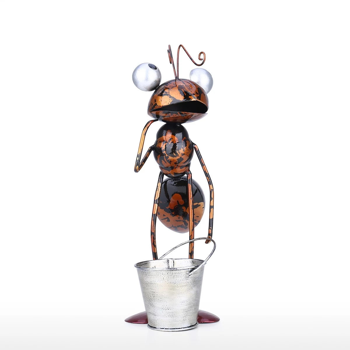 Cartoon-Hardworking Ant Figurines as Gardener to Garden Decor and Ornaments