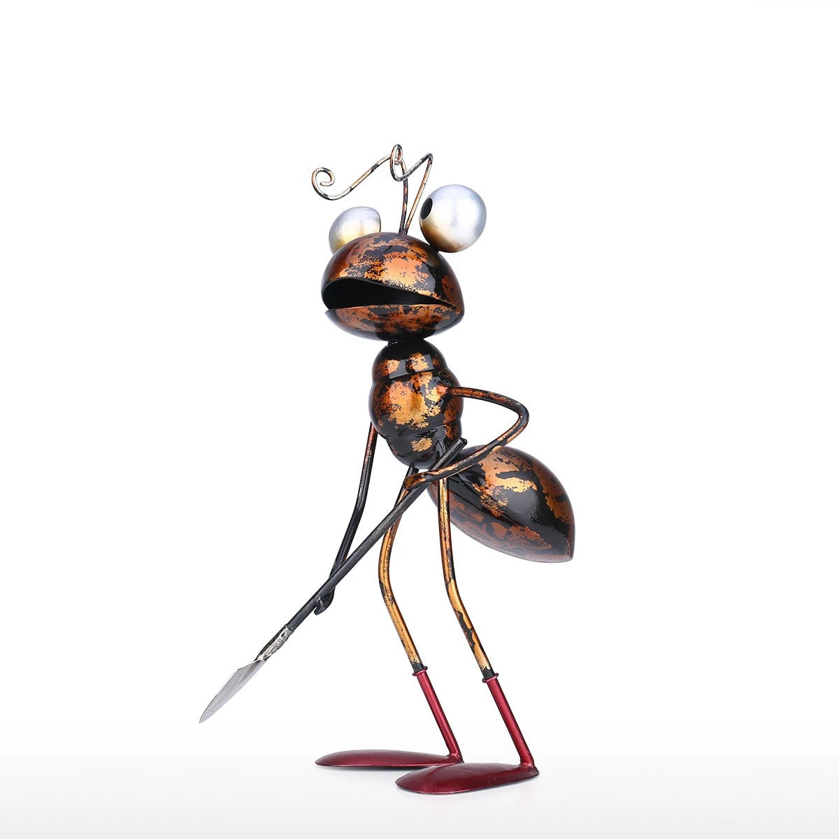 Cartoon-Hardworking Ant Figurines as Gardener to Garden Decor and Ornaments