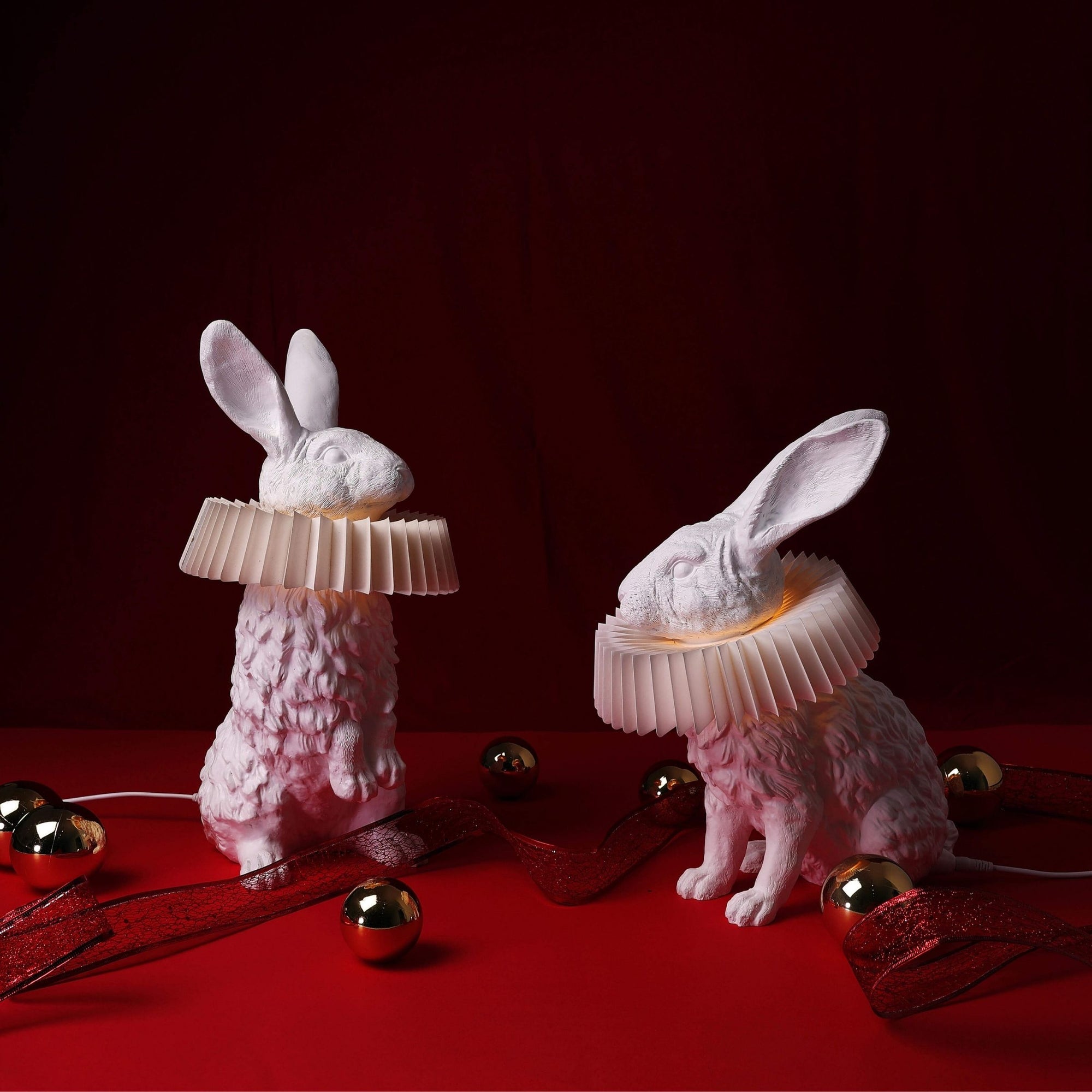 Christmas decorations will be perfect with adorable rabbit lamp