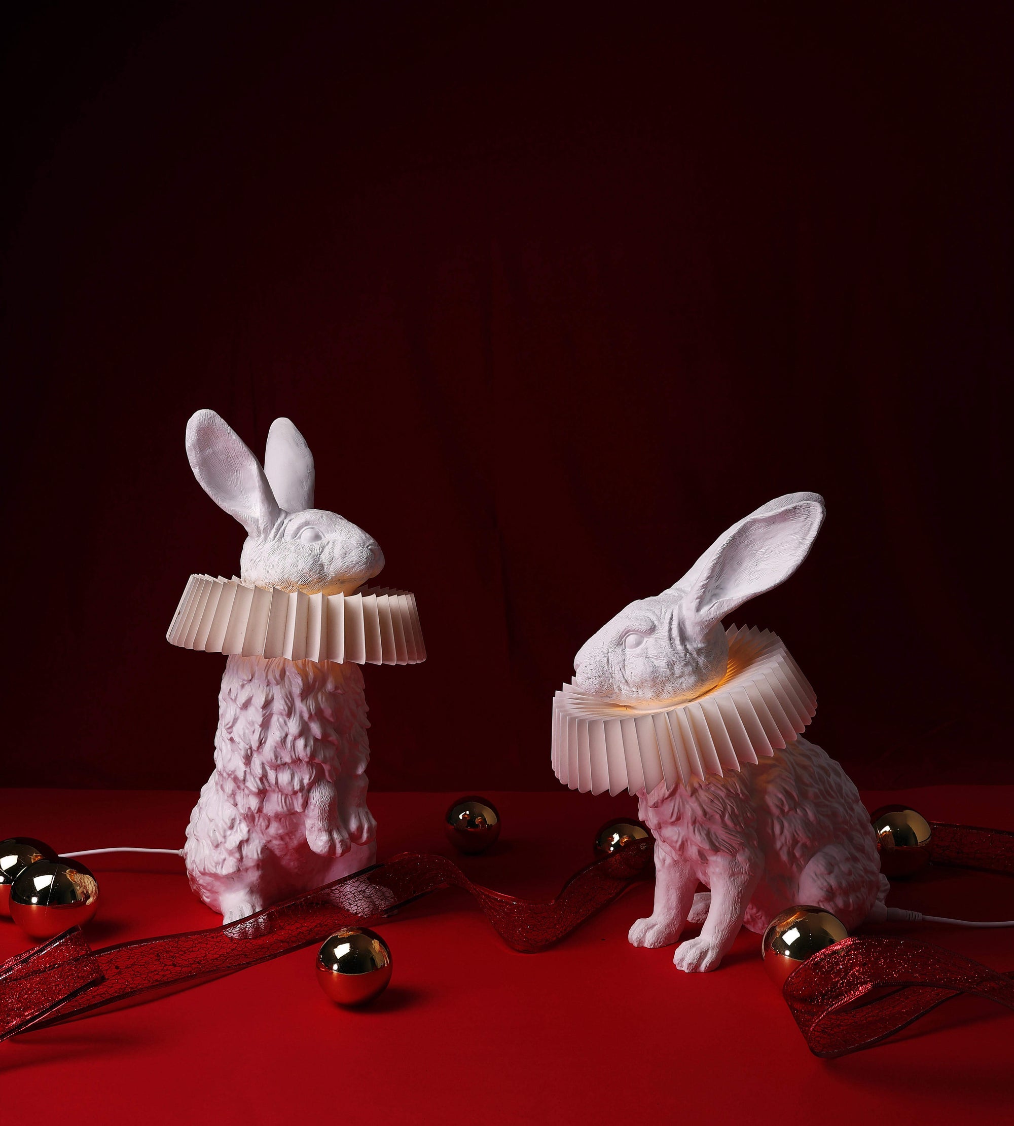 Christmas decorations will be perfect with adorable rabbit lamp