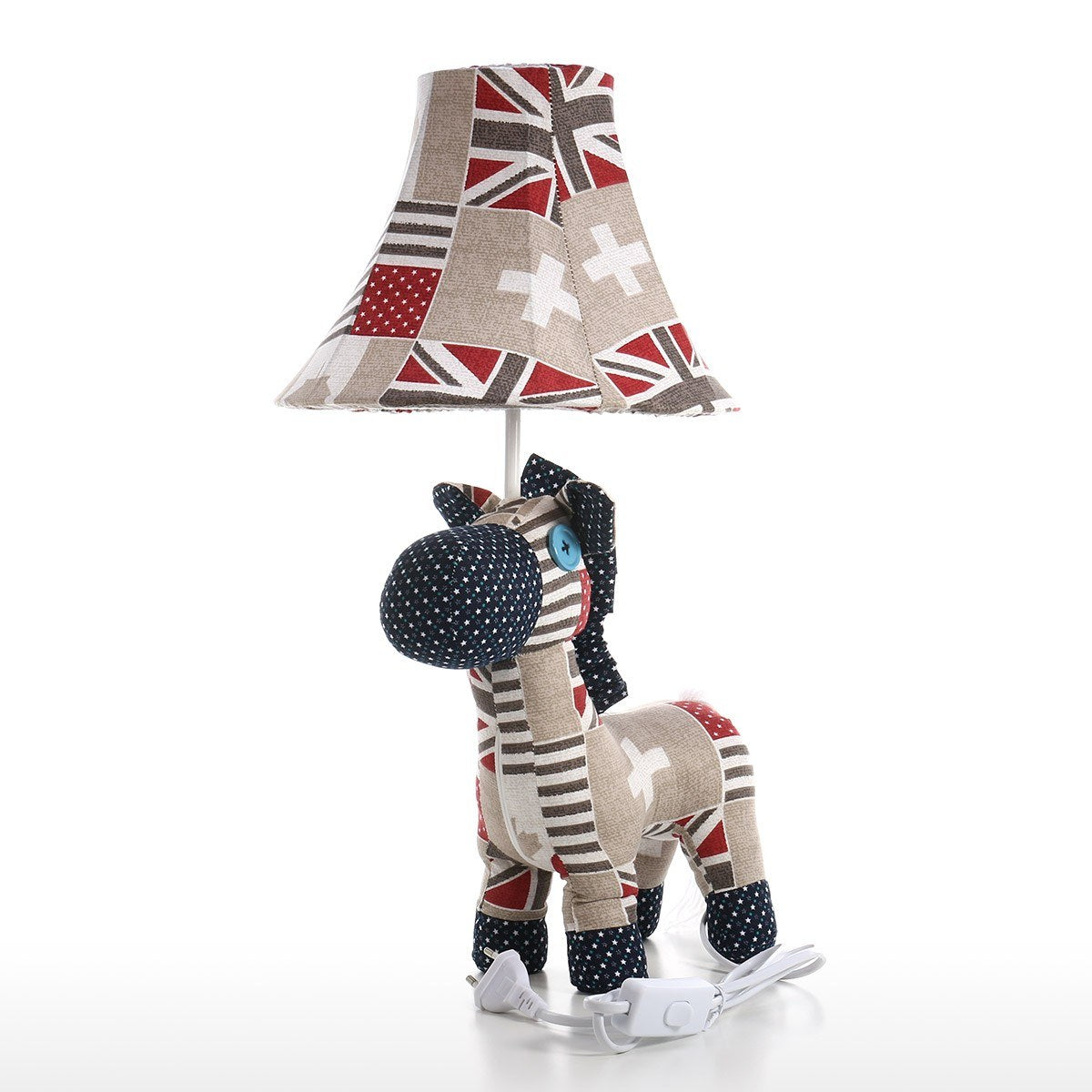 Colorful Horse Fabric Table Lamp and Desk Lamp with Led and Lamp Shades for Table Lamps